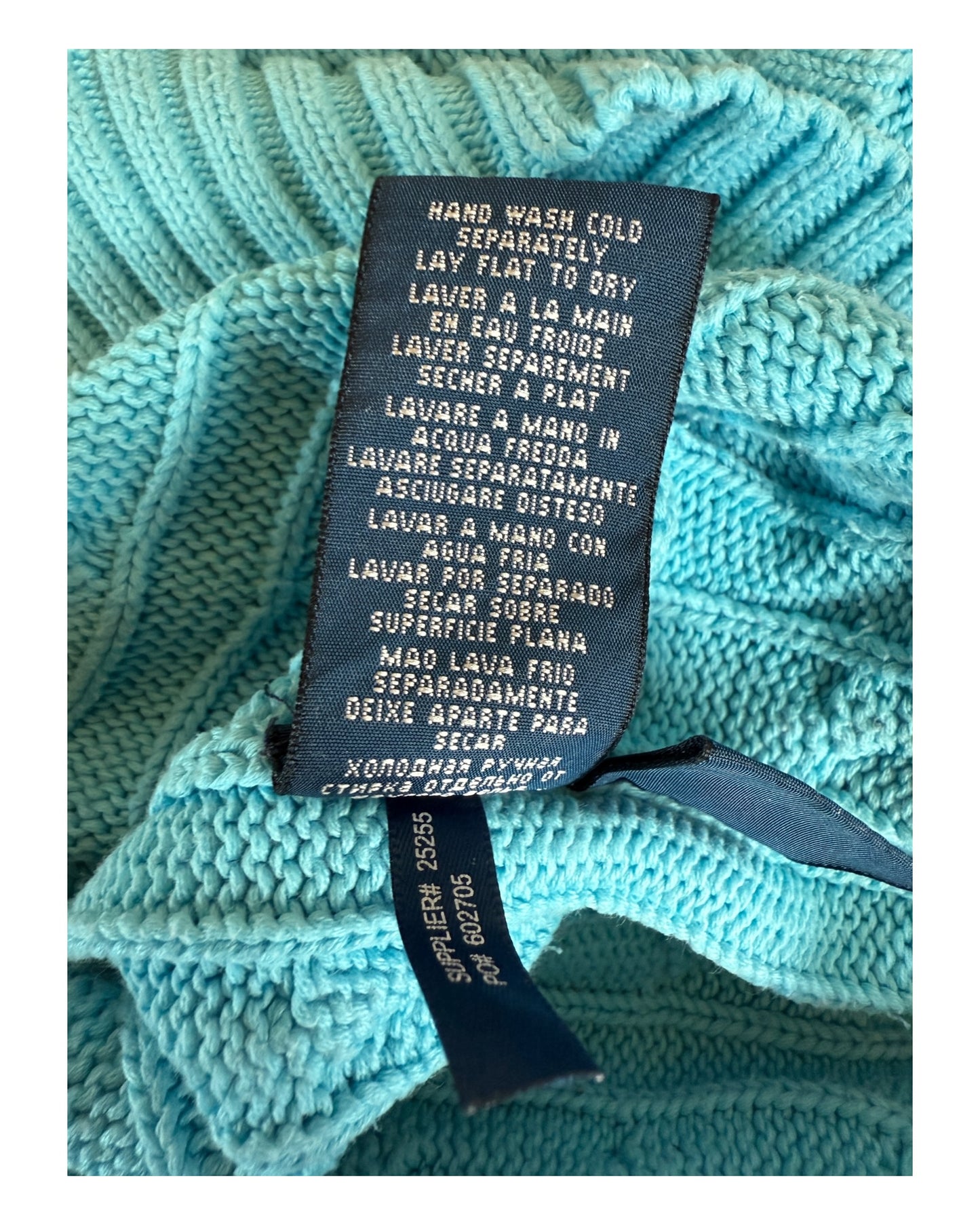 Polo Ralph Lauren Zopfmuster Pullover türkis Größe S