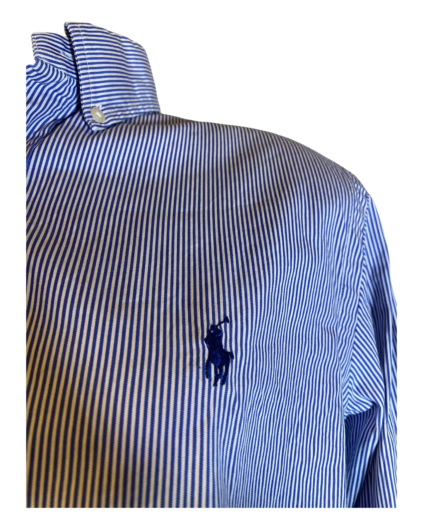 Polo Ralph Lauren shirt blue white striped size M