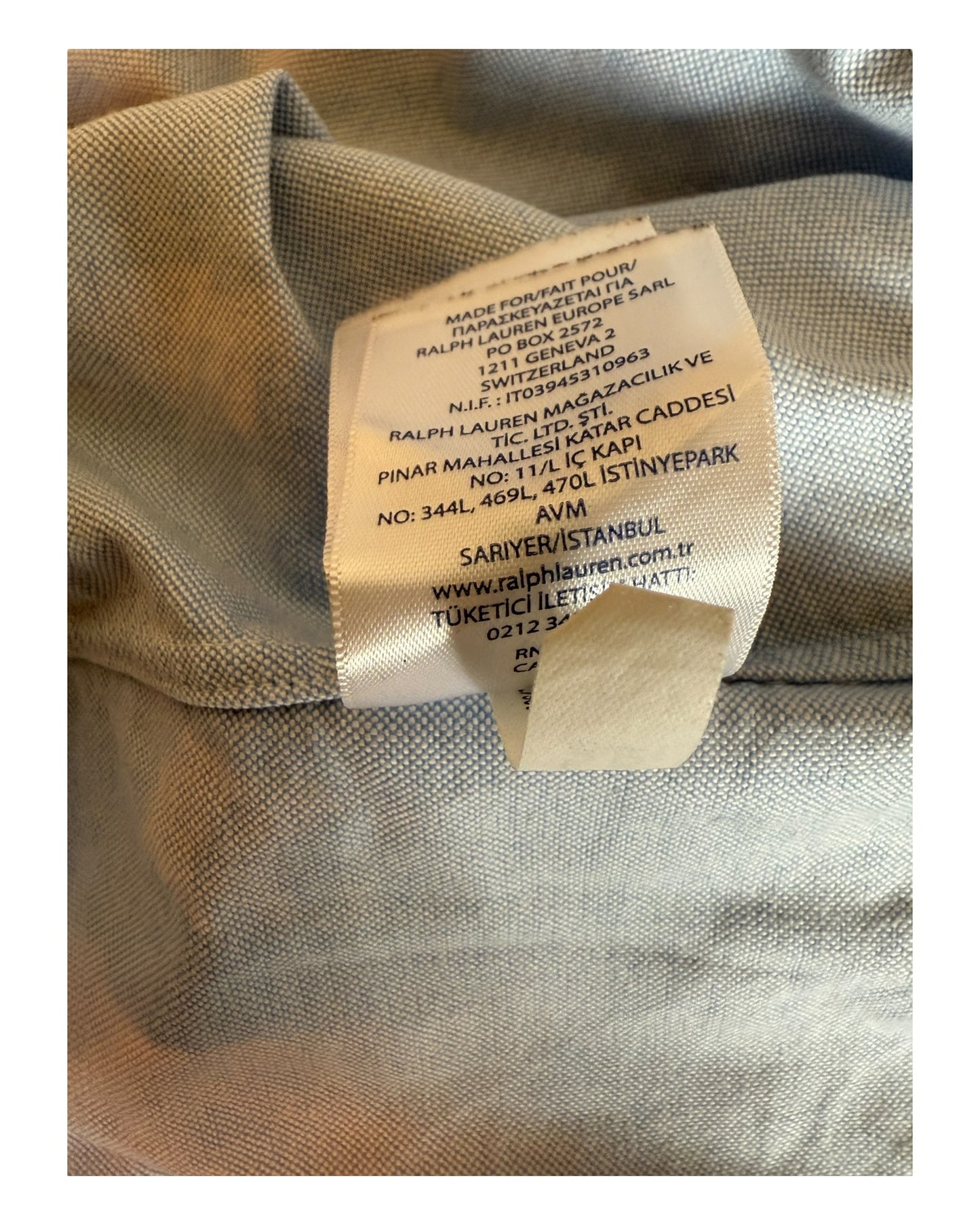 Polo Ralph Lauren Oxfordhemd hellblau Größe M