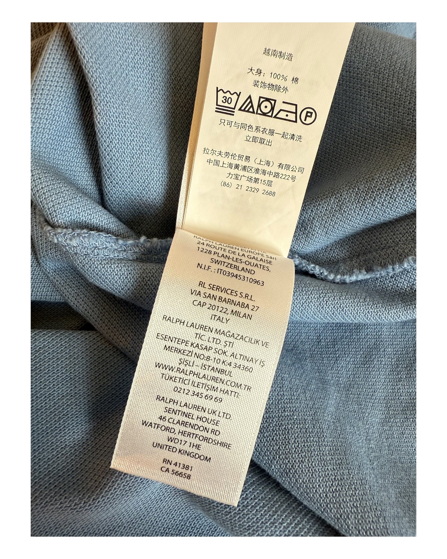 Polo Ralph Lauren Poloshirt hellblau Größe M