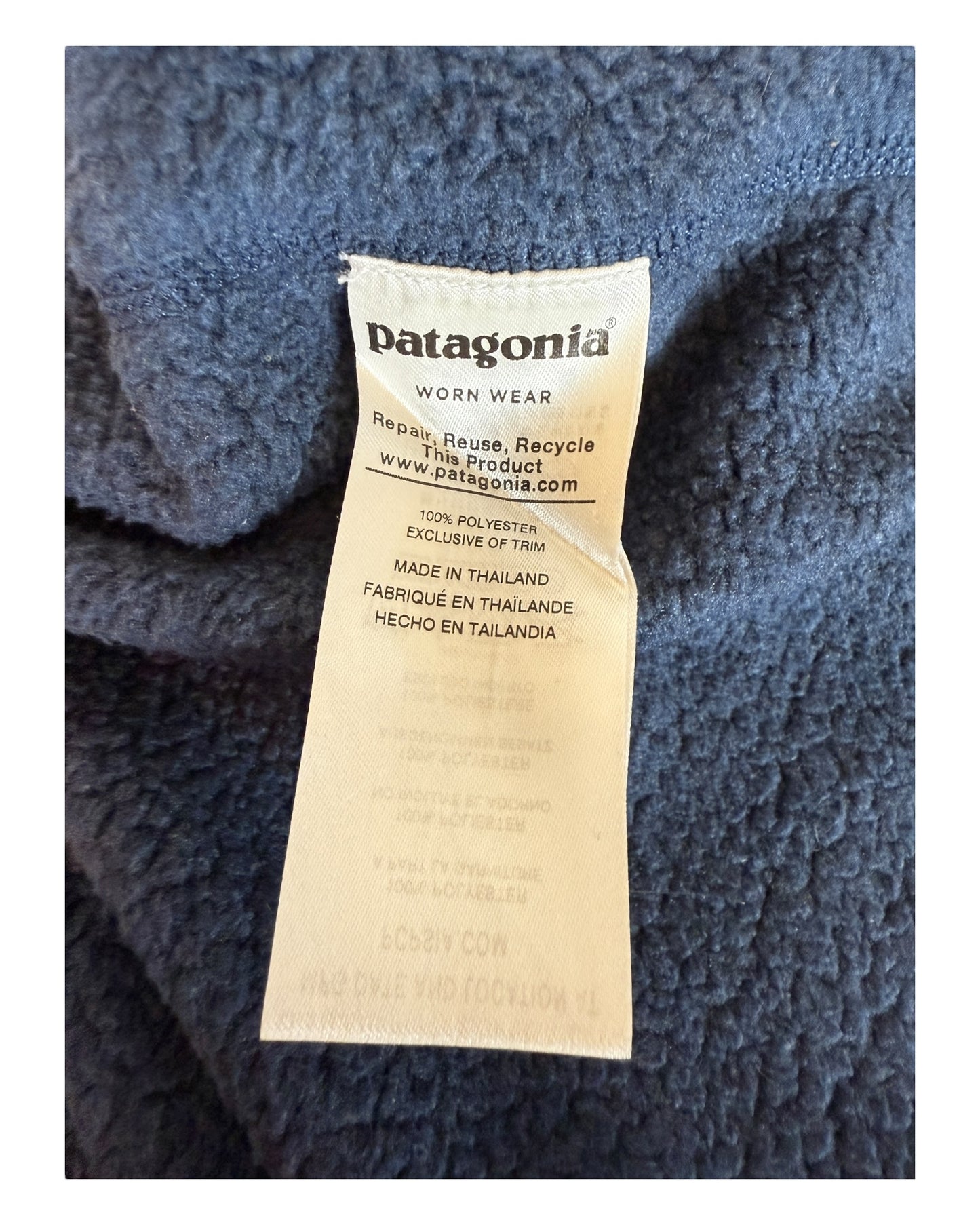 Patagonia Fleece Half Zip marineblau Größe M