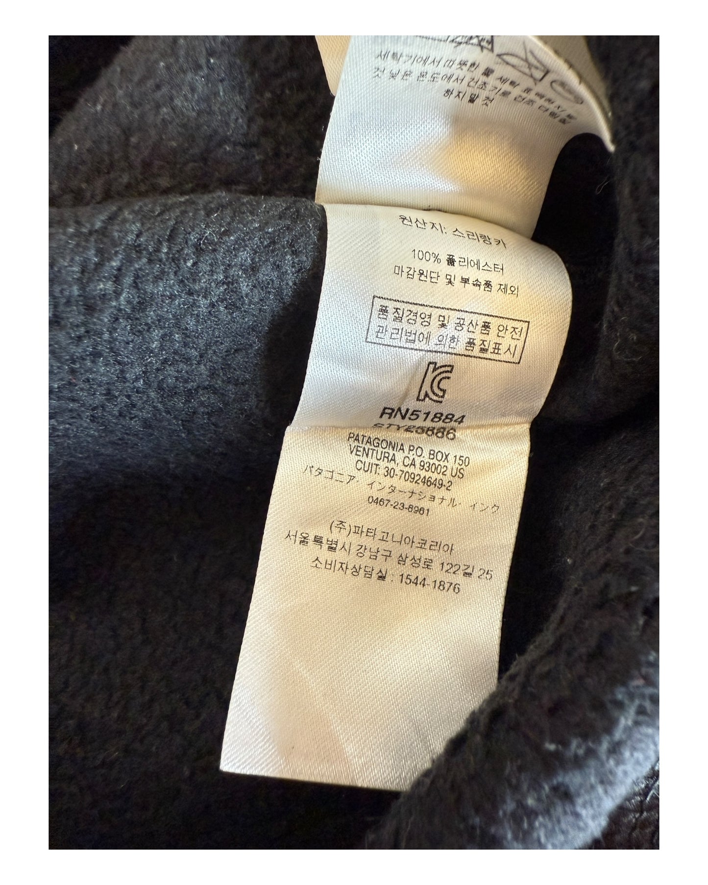 Patagonia Fleece Weste schwarz Größe M