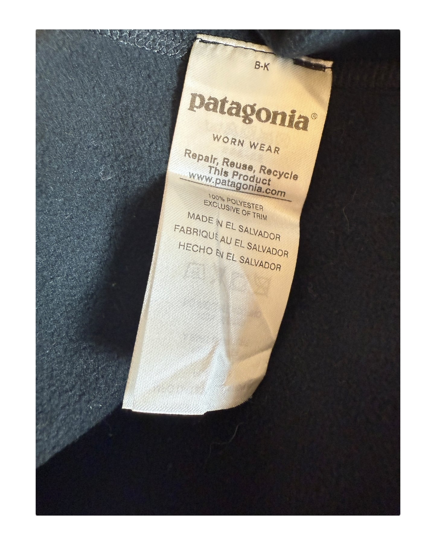 Patagonia Fleece Half Zip Pullover schwarz Größe L