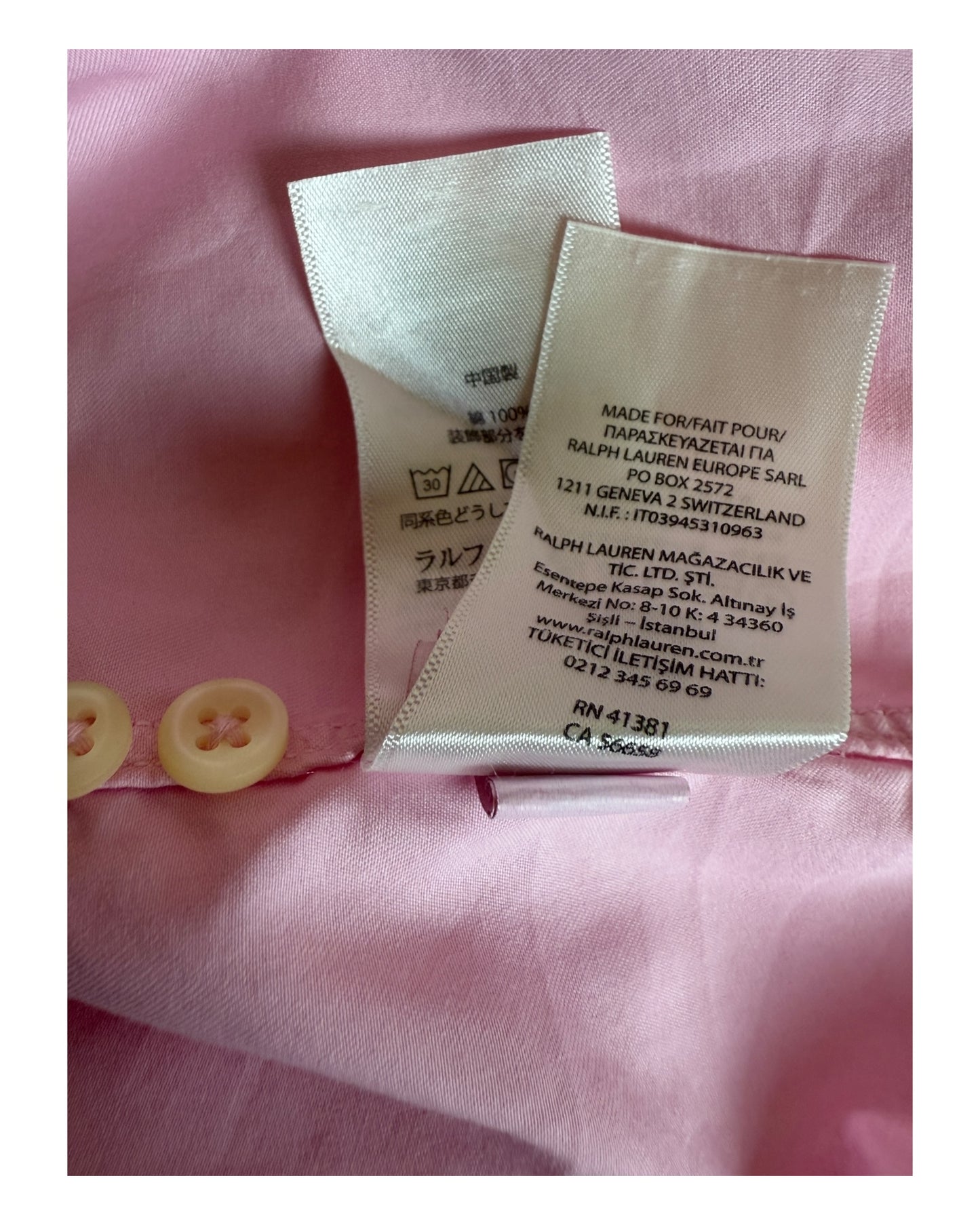 Polo Ralph Lauren Hemd rosa Größe M