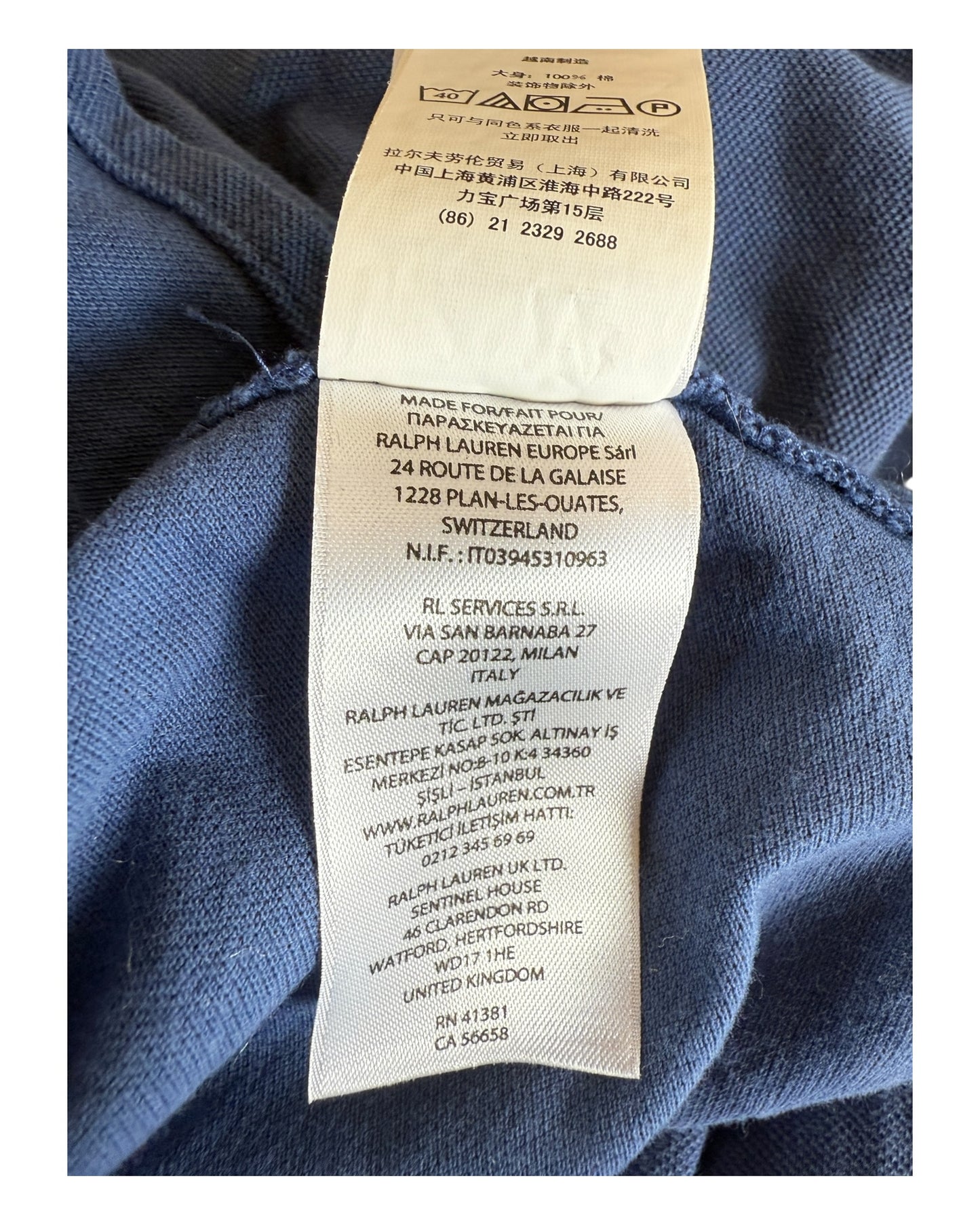 Polo Ralph Lauren Hemd marineblau Größe L