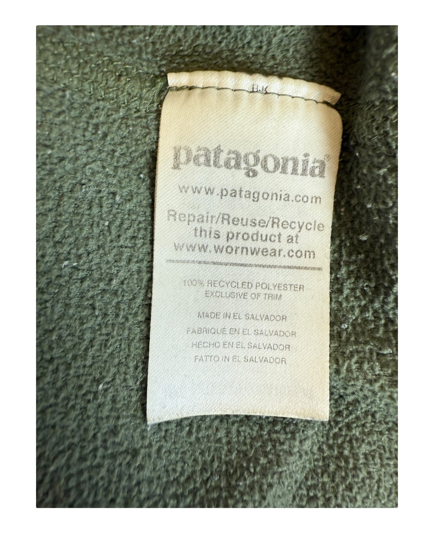 Patagonia Fleece Half Zip Pullover grün Größe M