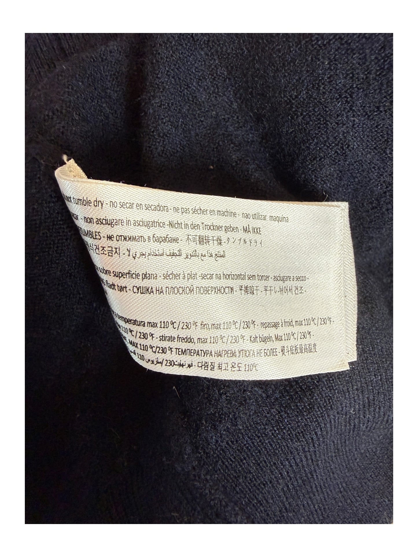 Suit Supply Rollkragenpullover Merinowolle marineblau Größe M