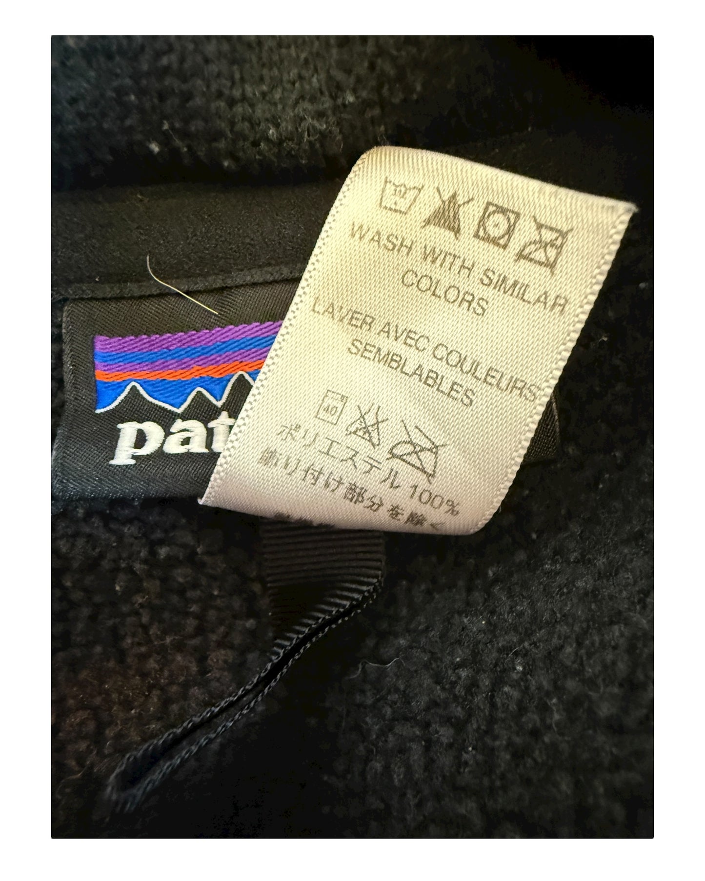 Patagonia Fleece Half Zip Pullover schwarz Größe S