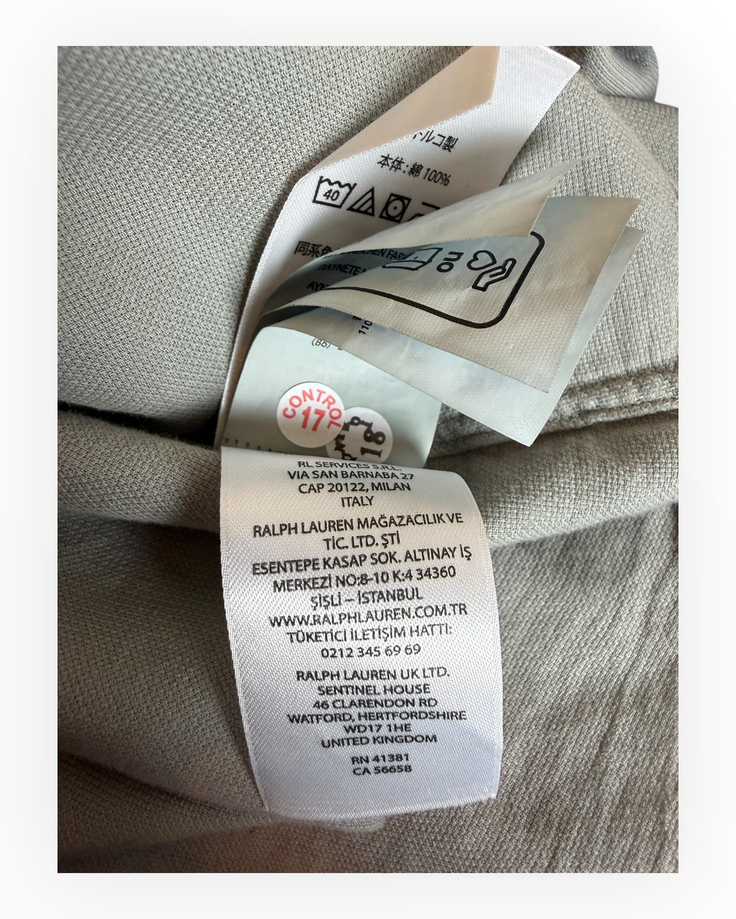 Polo Ralph Lauren Hemd grau Größe M