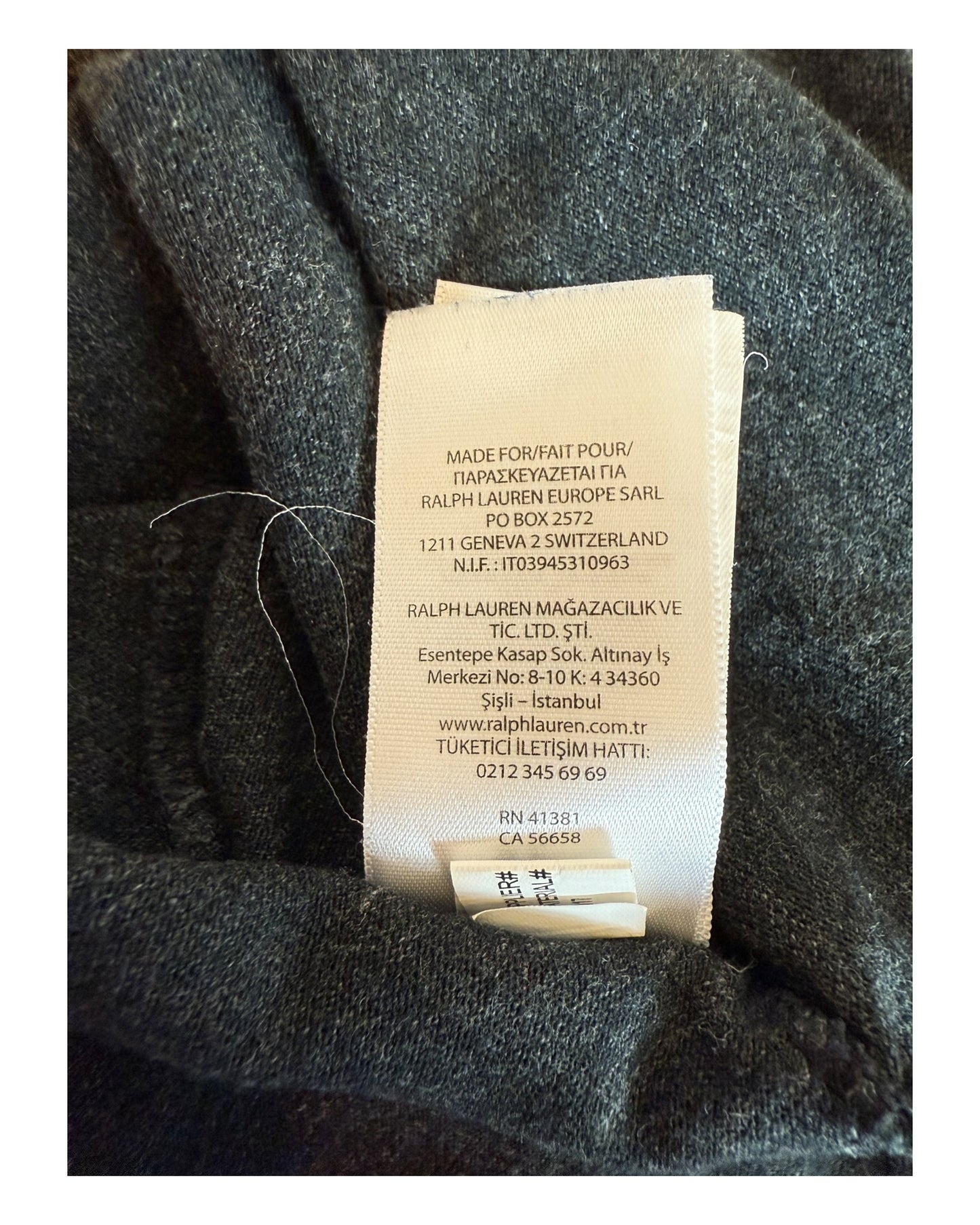 Polo Ralph Lauren Poloshirt schwarz meliert Größe L