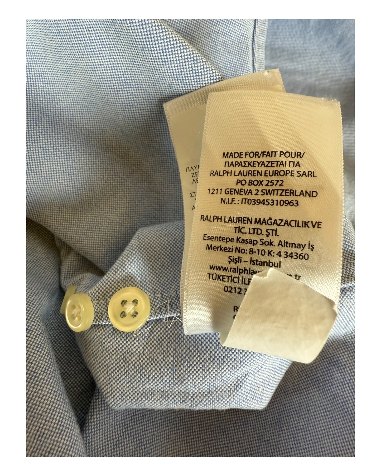 Polo Ralph Lauren Oxfordhemd hellblau Größe L