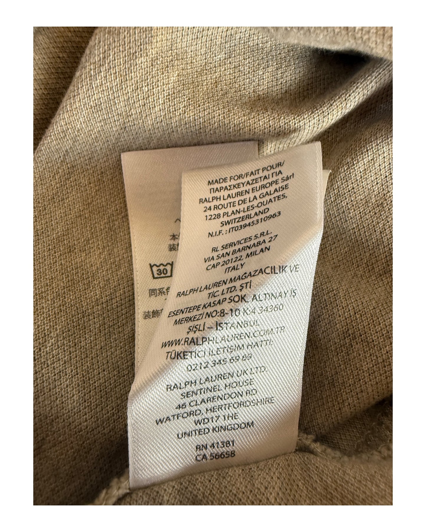 Polo Ralph Lauren Hemd beige Größe M