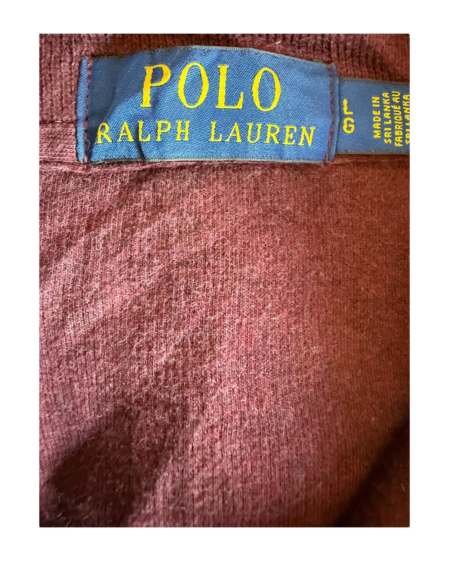 Polo Ralph Lauren Half Zip Pullover bordeauxrot Größe L