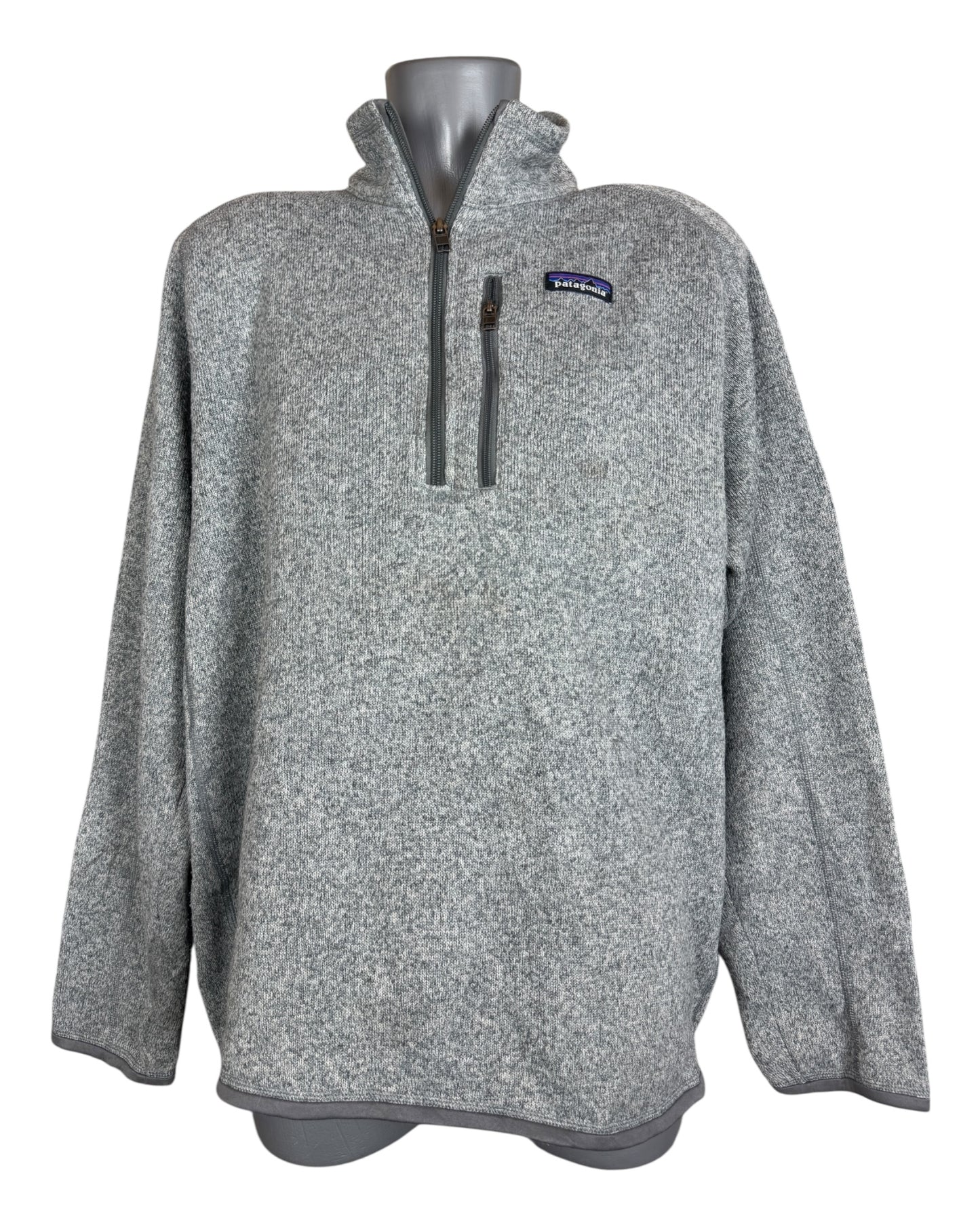 Patagonia Fleece Half Zip Pullover grau Größe L