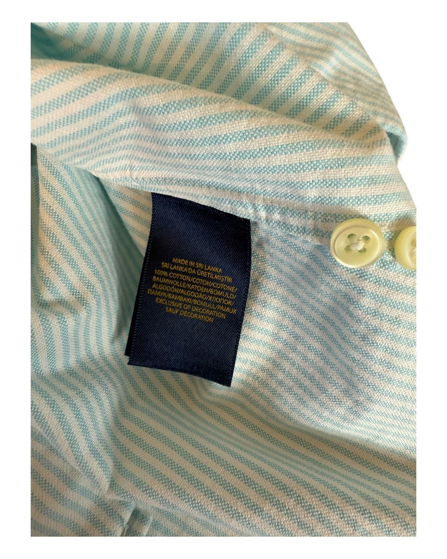Polo Ralph Lauren Bluse türkis weiß gestreift Größe M