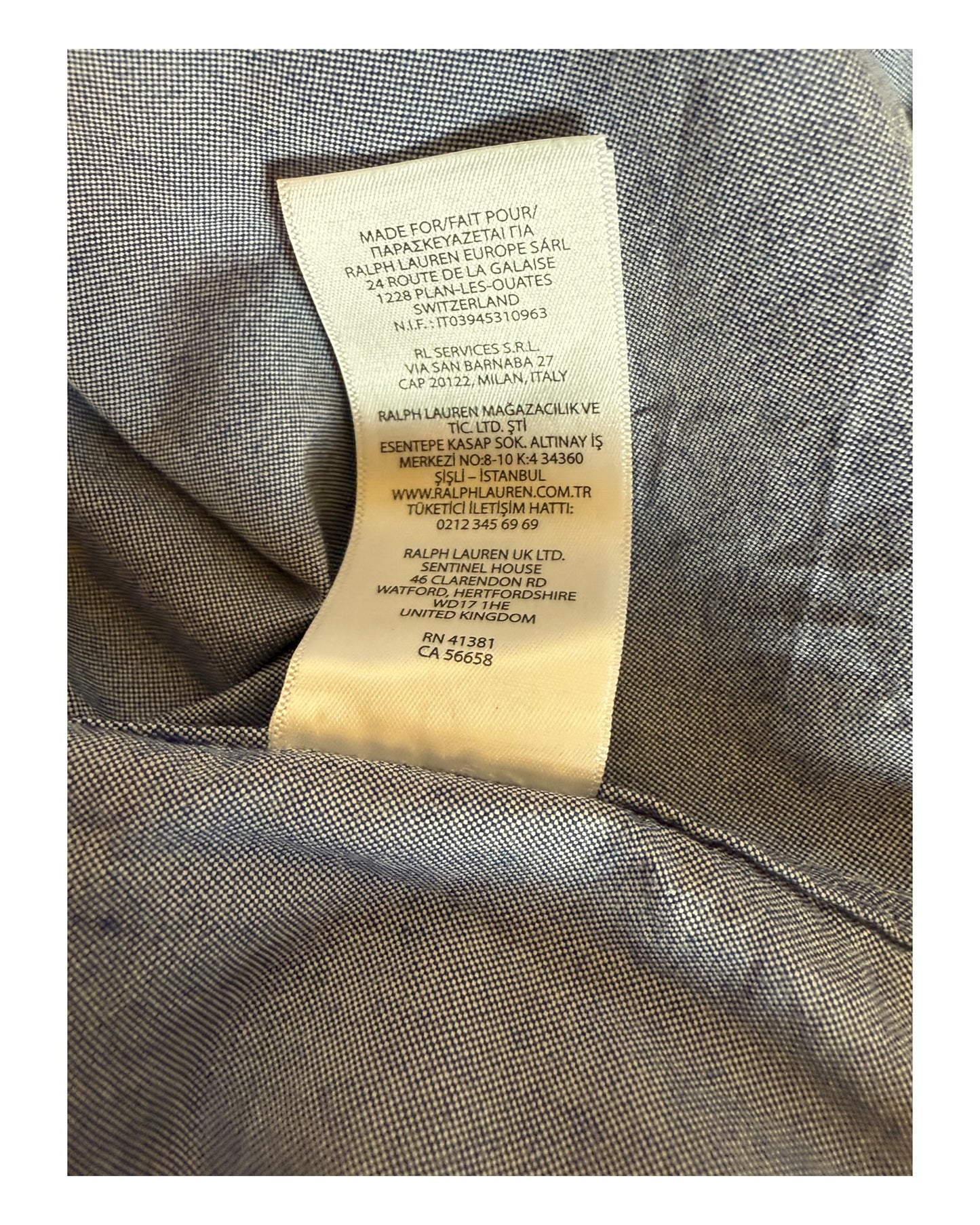 Polo Ralph Lauren Oxfordhemd blau Größe M