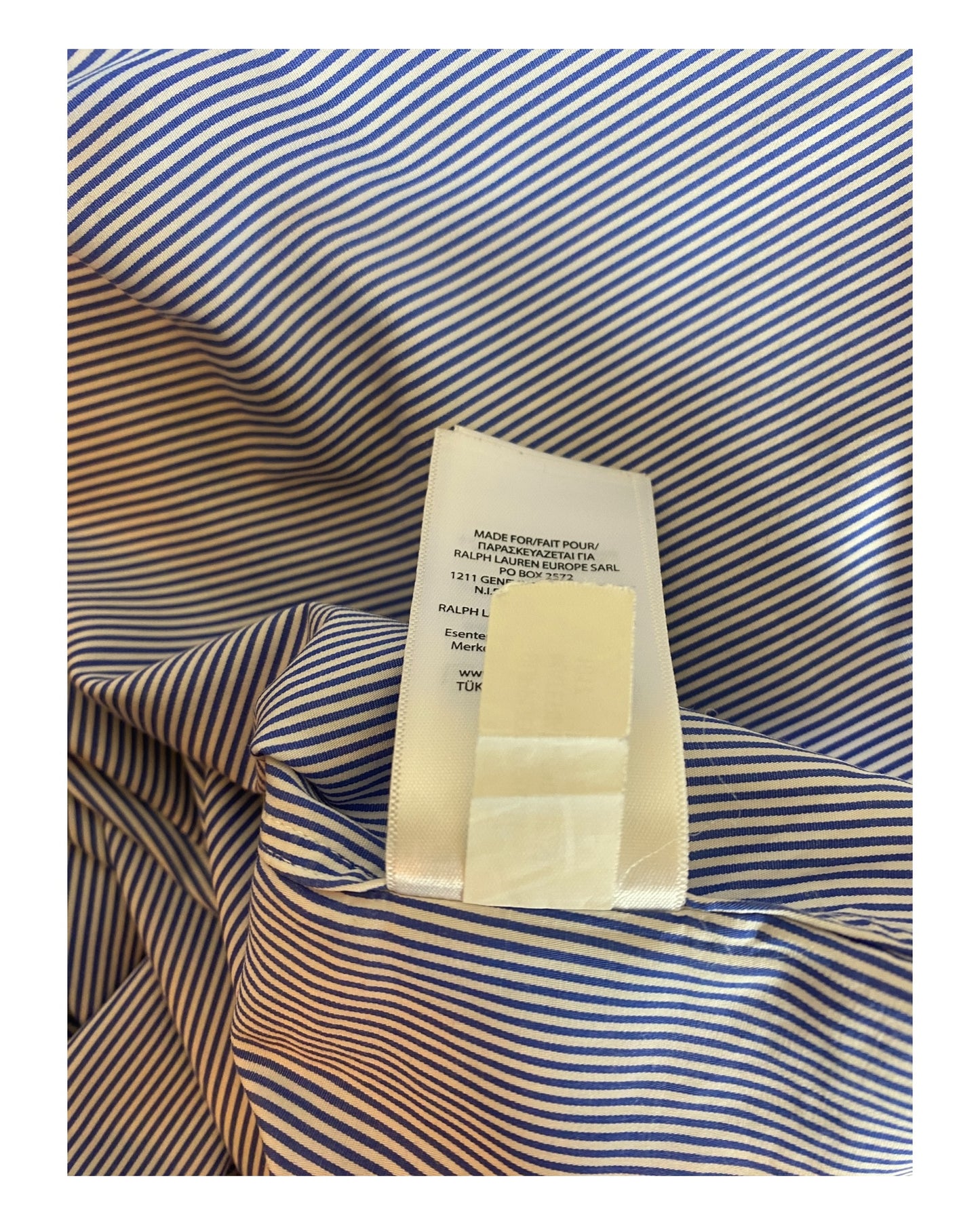 Polo Ralph Lauren Hemd blau weiß gestreift Größe M