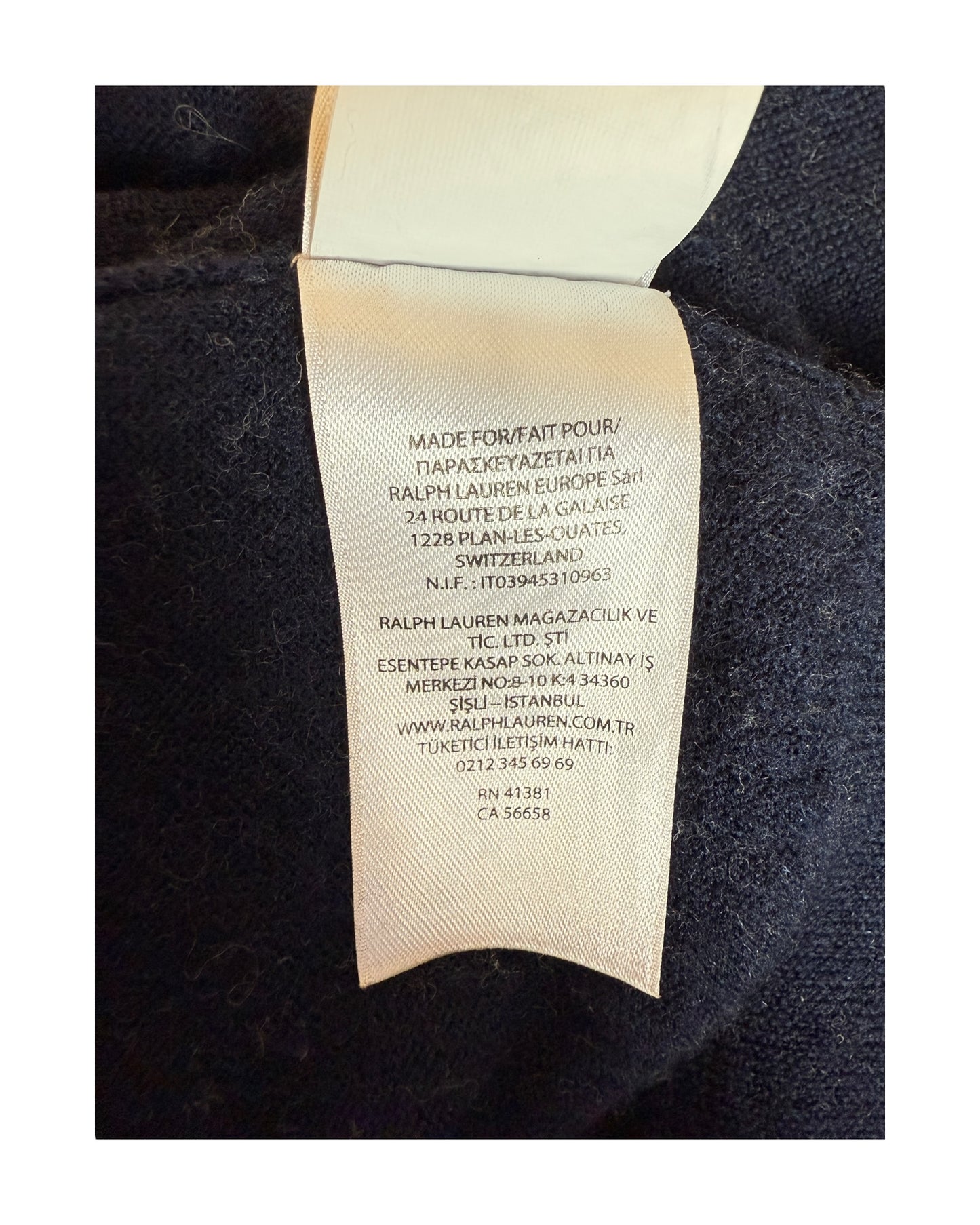 Polo Ralph Lauren Rollkragenpullover marineblau Größe L