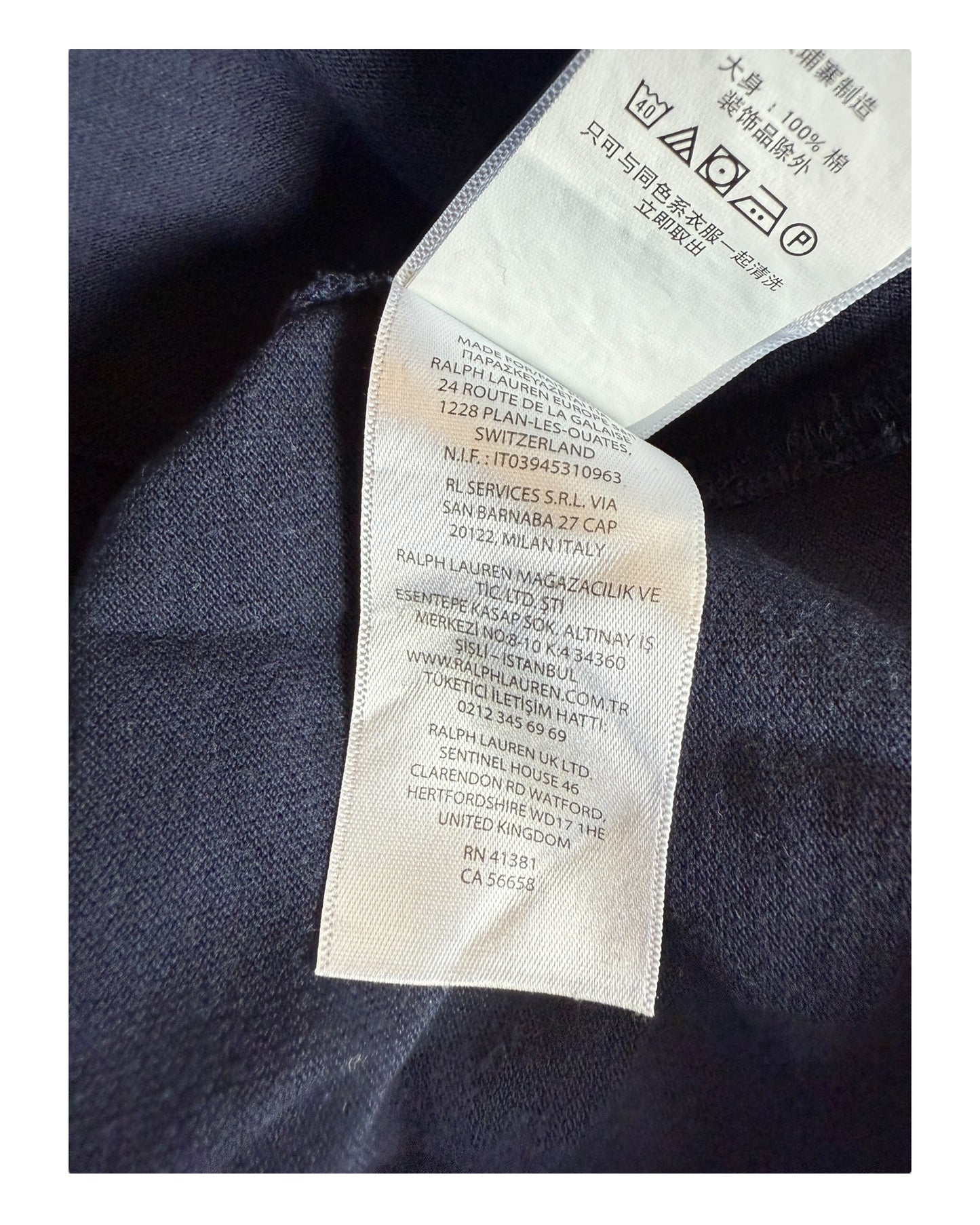 Polo Ralph Lauren Hemd marineblau Größe L