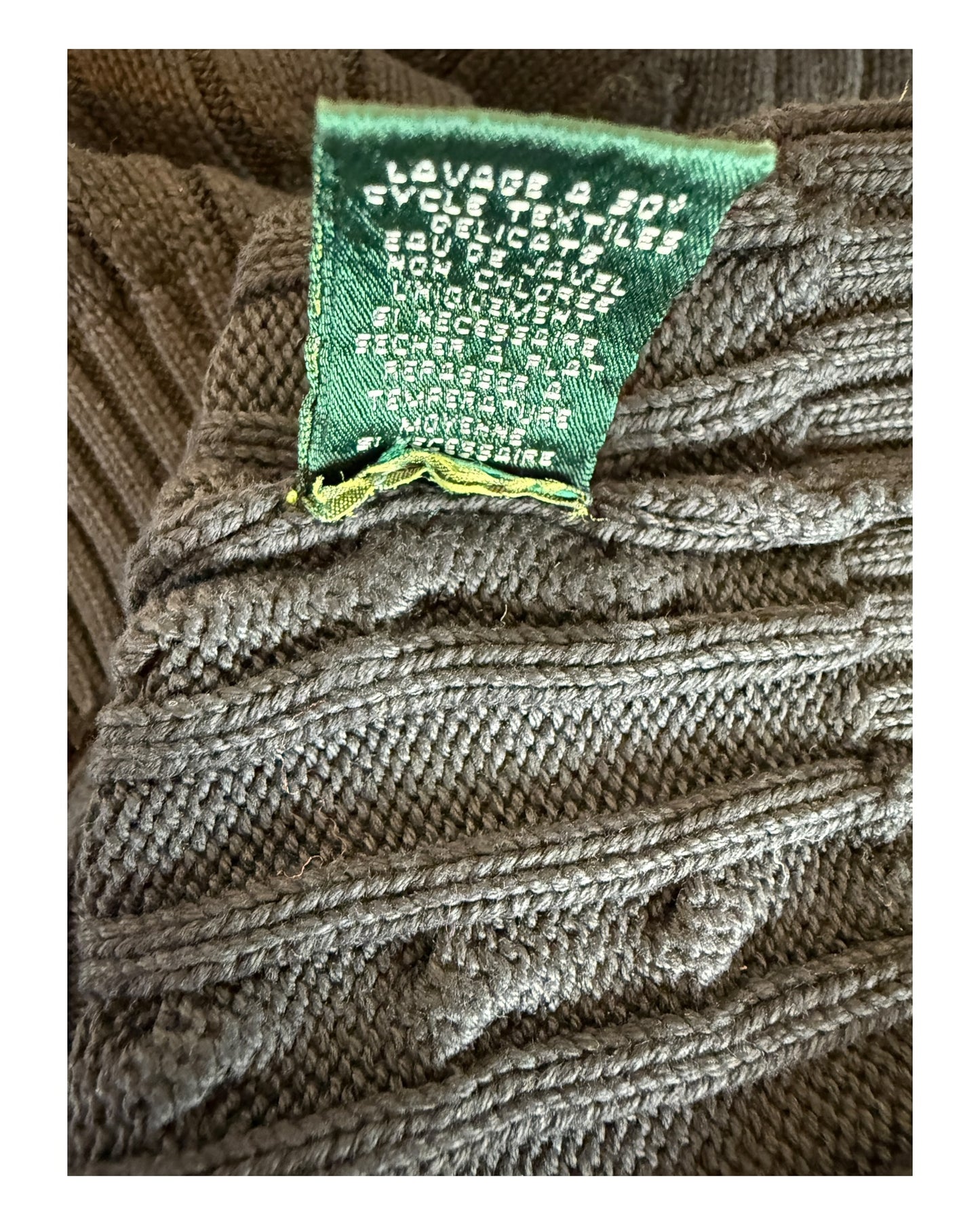 Polo Ralph Lauren Zopfmuster Pullover schwarz Größe L