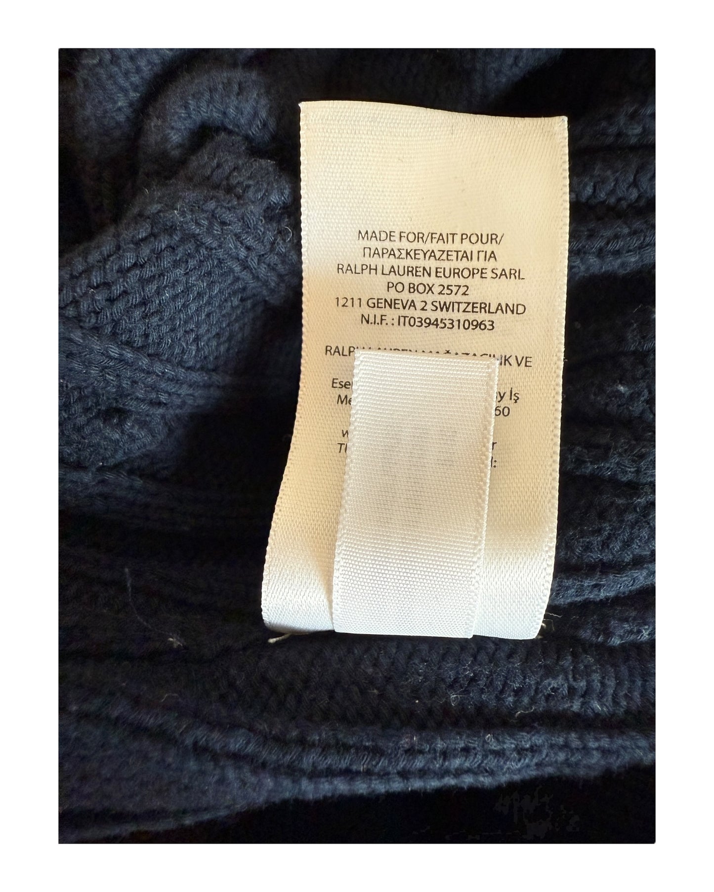 Polo Ralph Lauren Zopfmuster Cardigan marineblau Größe M