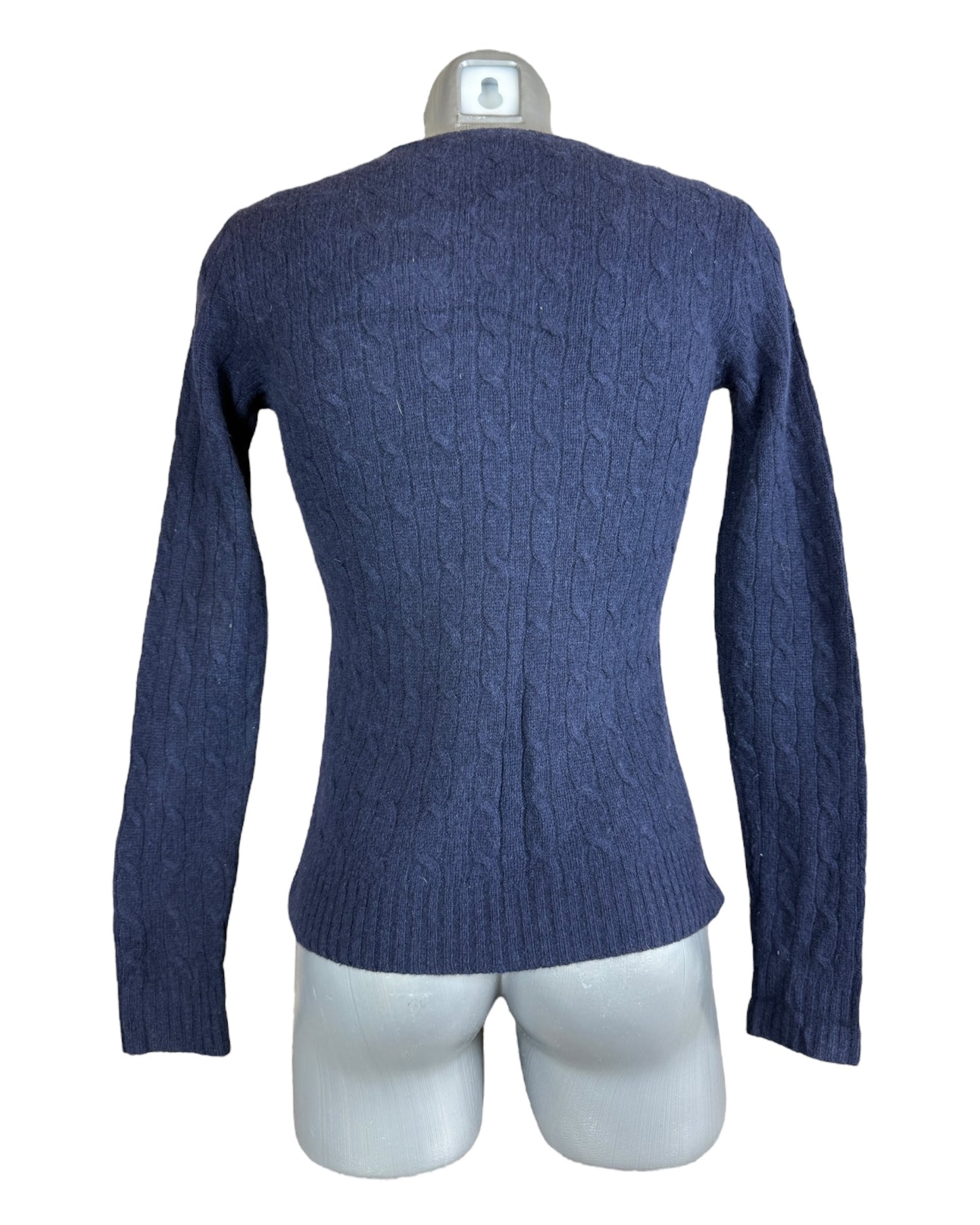 Polo Ralph Lauren Zopfmuster Pullover marineblau Größe M