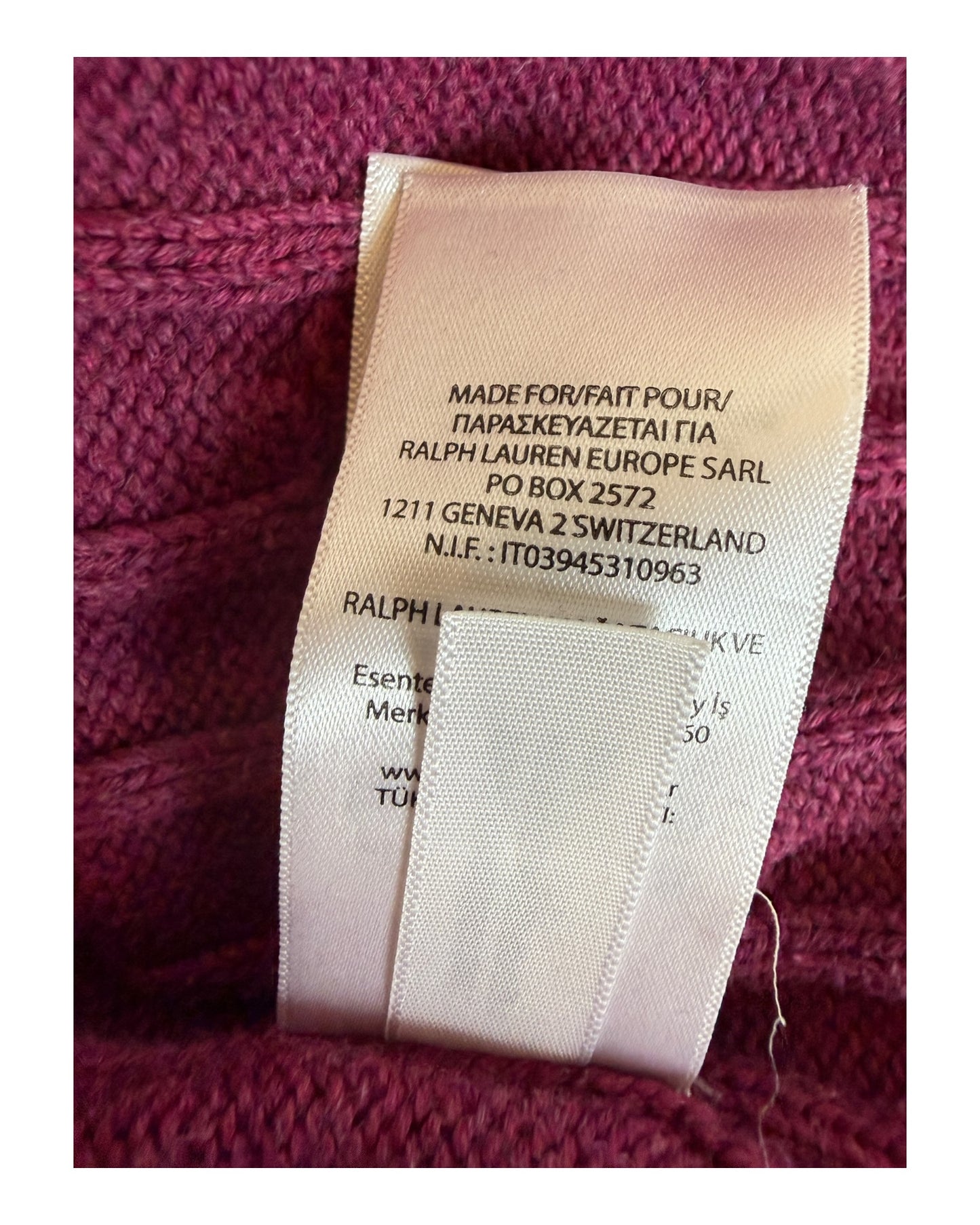 Polo Ralph Lauren Zopfmuster Pullover pink Größe M
