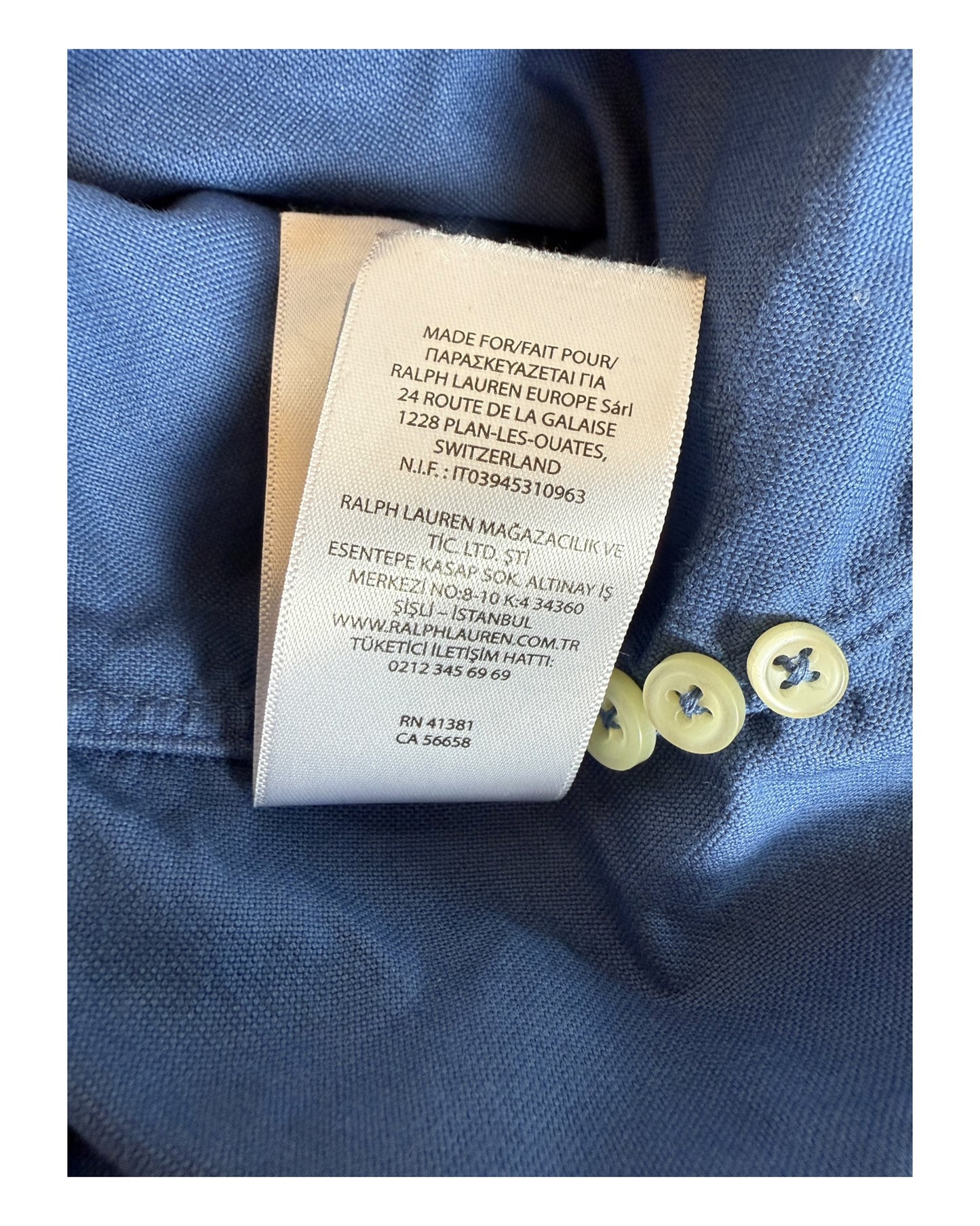 Polo Ralph Lauren Oxfordhemd blau Größe M