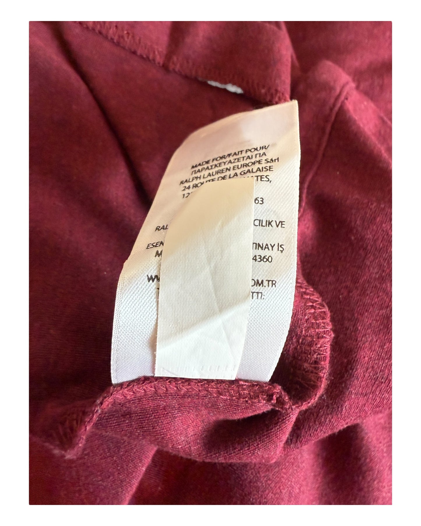 Polo Ralph Lauren Poloshirt bordeauxrot Größe L