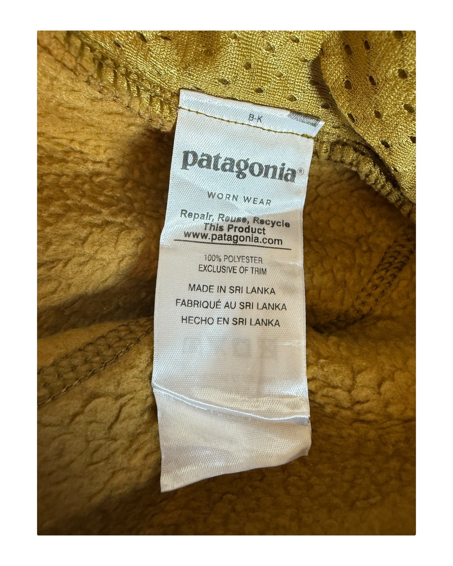 Patagonia Fleece Weste senffarben Größe L