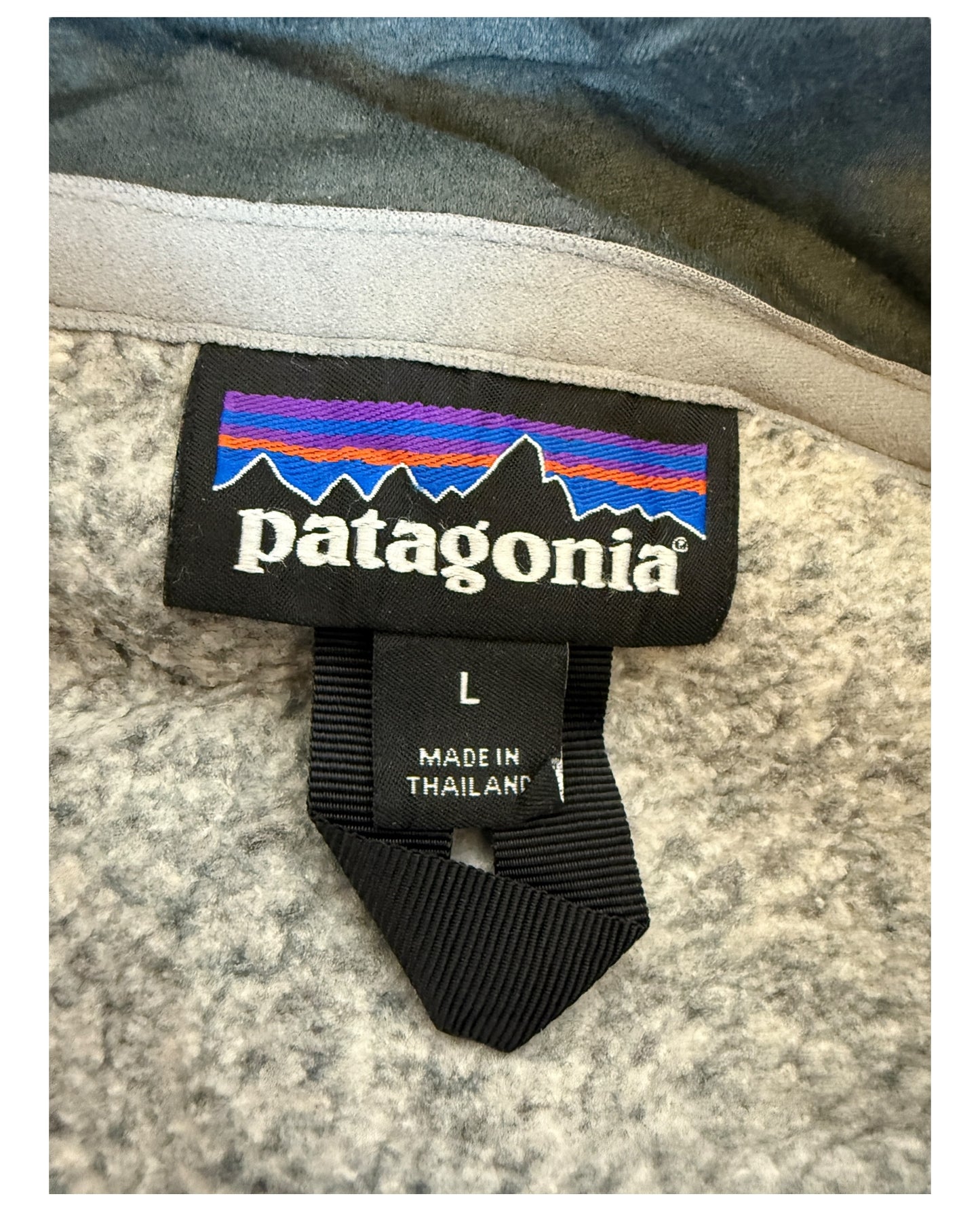 Patagonia Fleece Half Zip Pullover grau Größe L