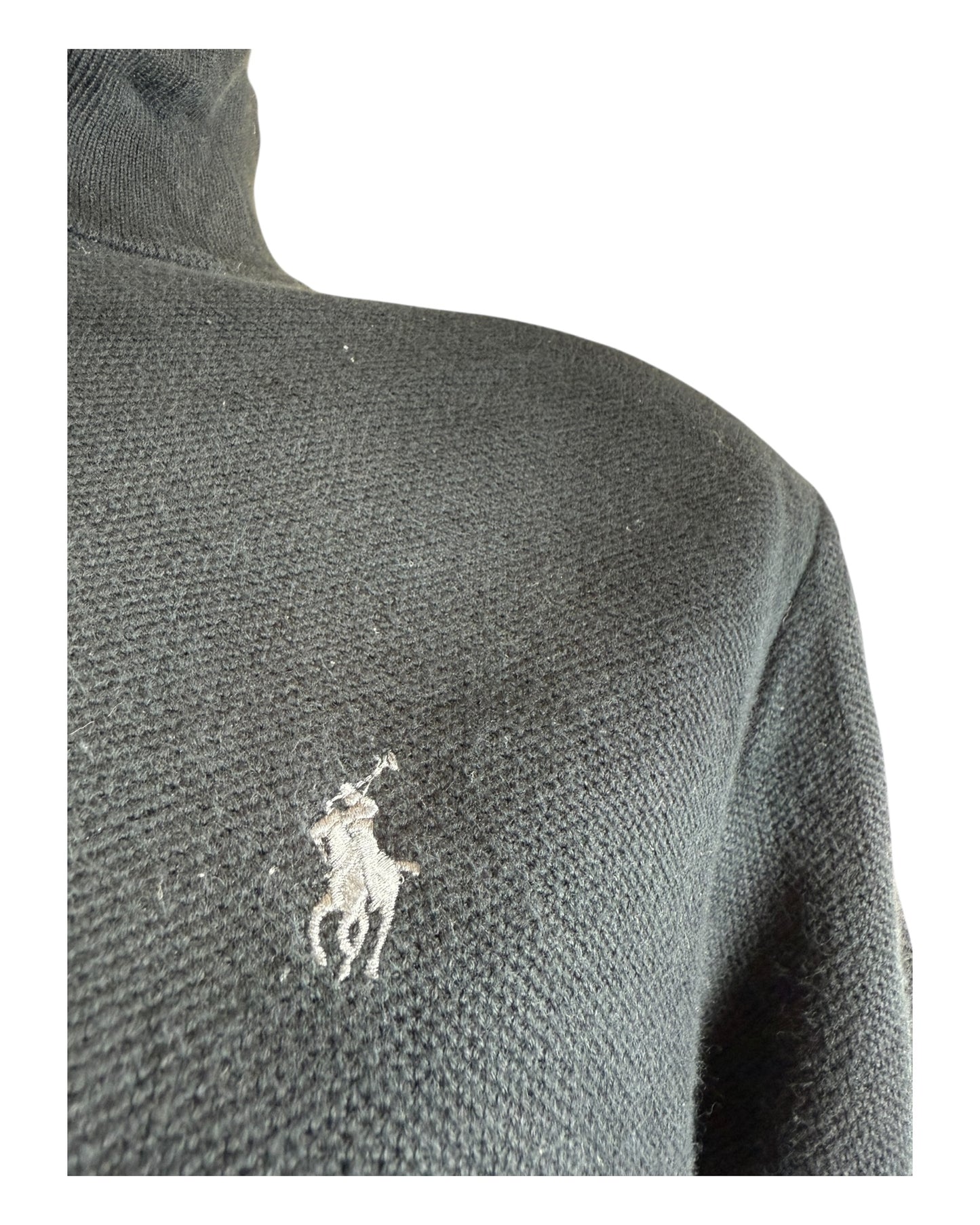 Polo Ralph Lauren Zopfmuster Pullover schwarz Größe M