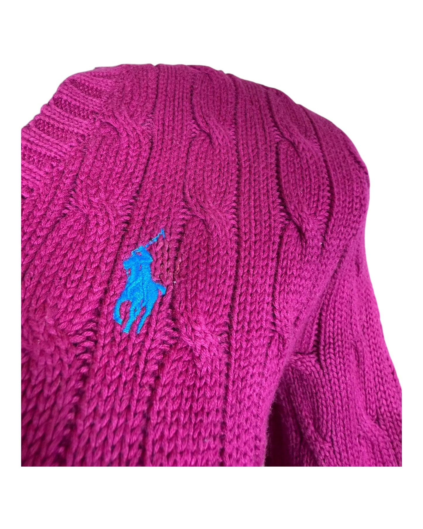 Polo Ralph Lauren Zopfmuster Pullover pink Größe S