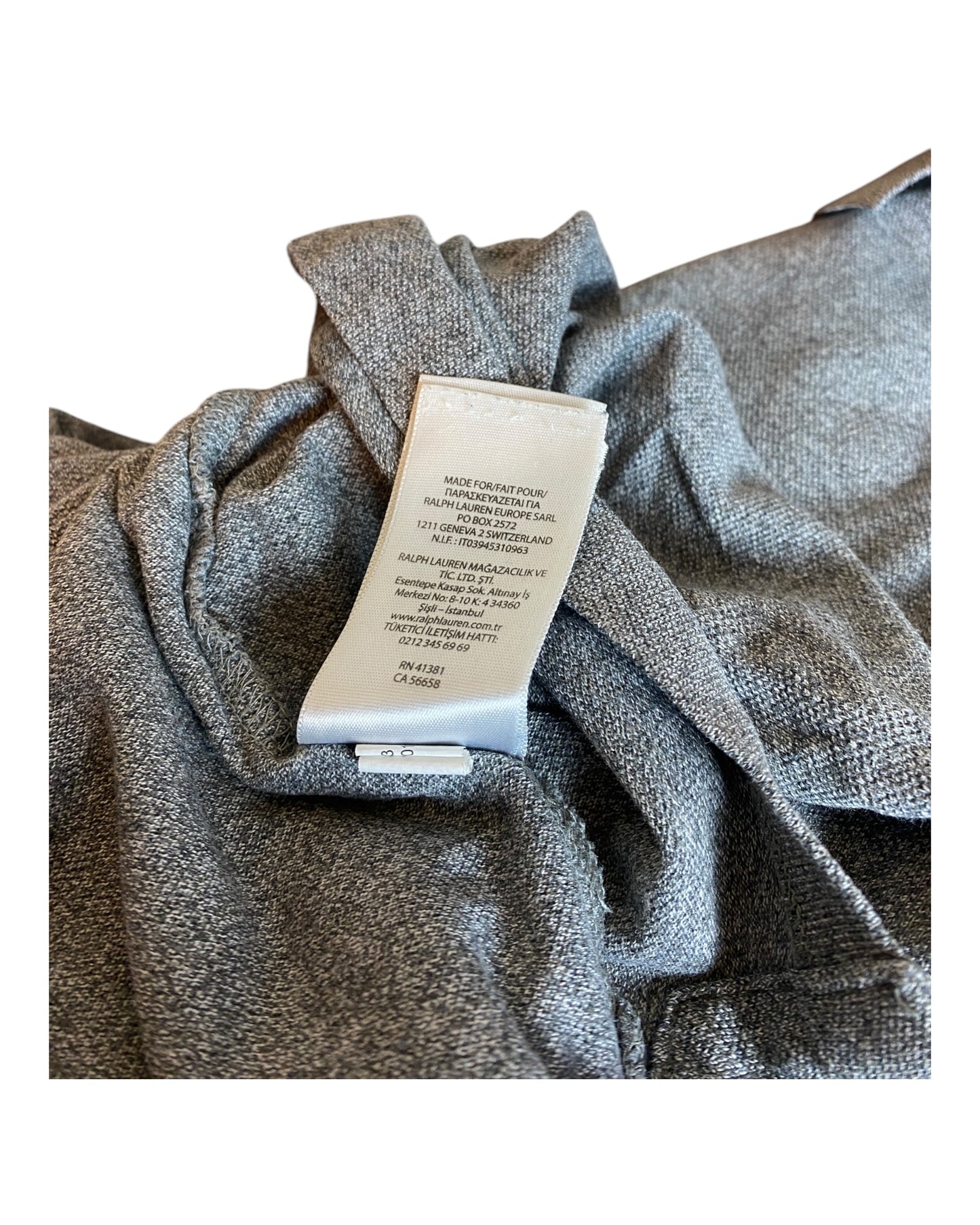 Polo Ralph Lauren Poloshirt grau meliert Größe L