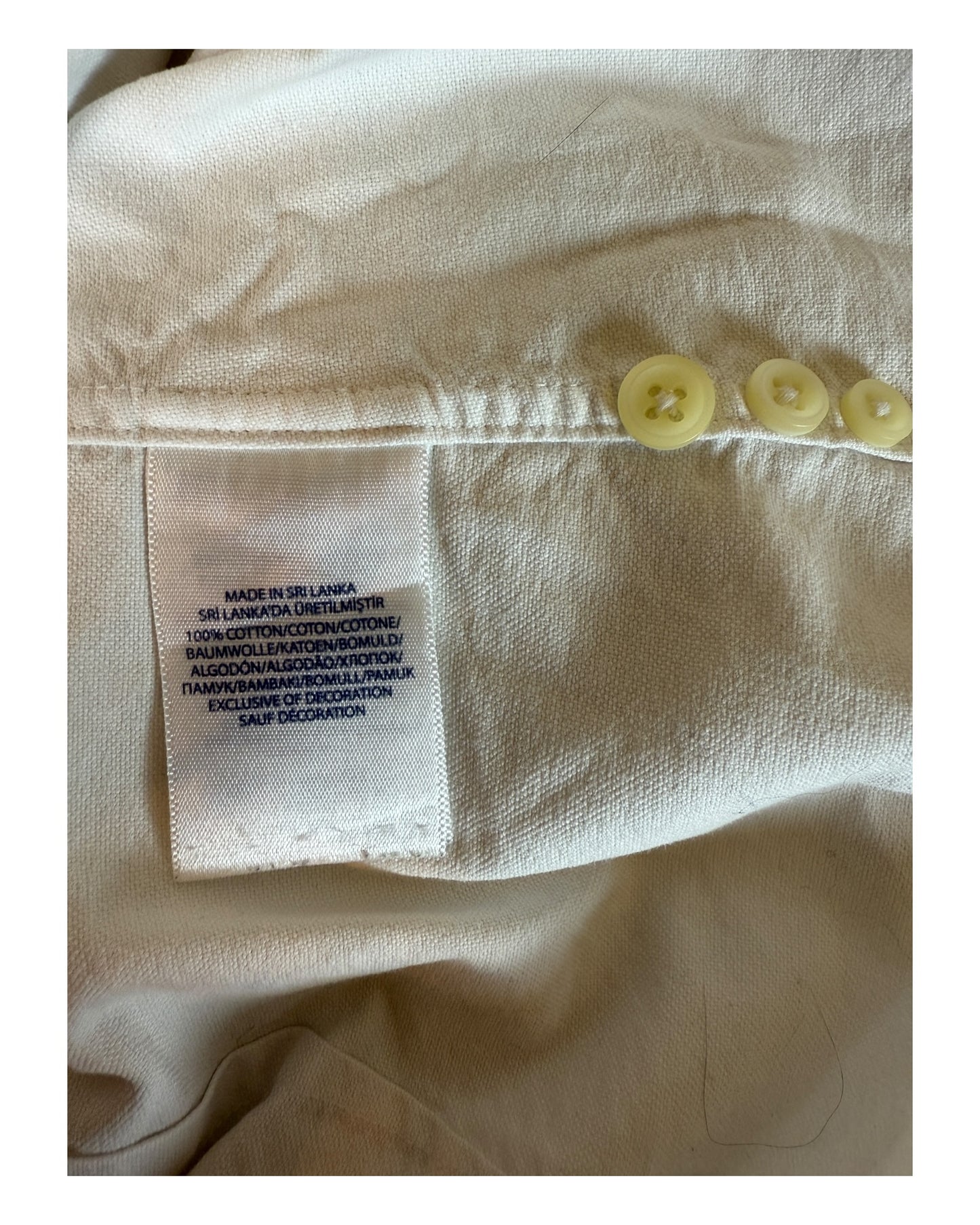 Polo Ralph Lauren Oxford Bluse weiß Größe S