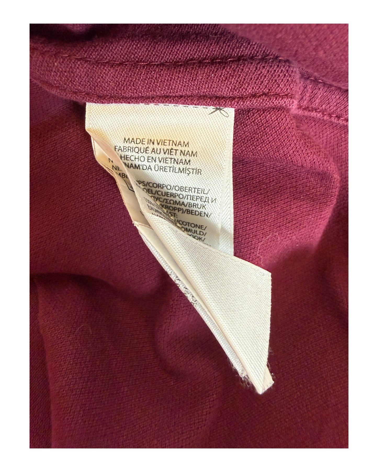 Polo Ralph Lauren Knit Oxford Bluse bordeauxrot Größe M