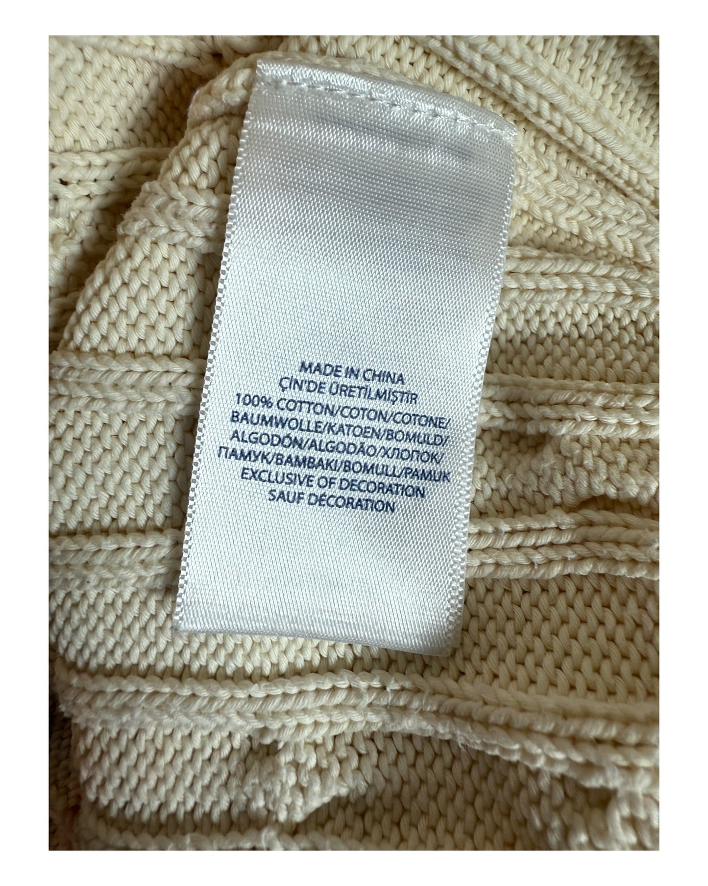 Polo Ralph Lauren Zopfmuster Cardigan beige Größe M