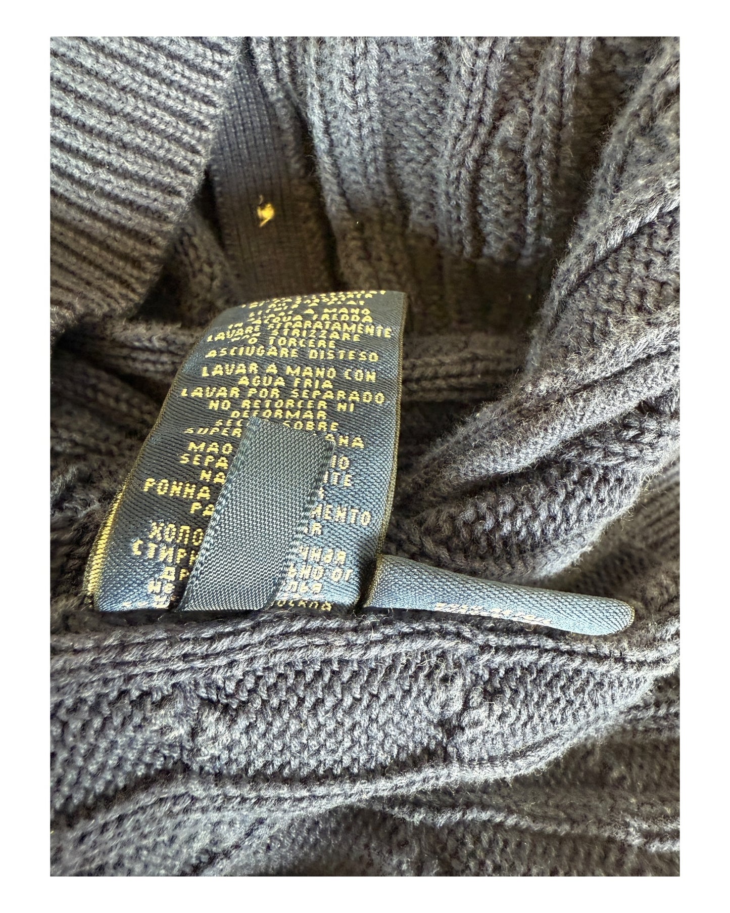 Polo Ralph Lauren Zopfmuster Cardigan marineblau Größe S