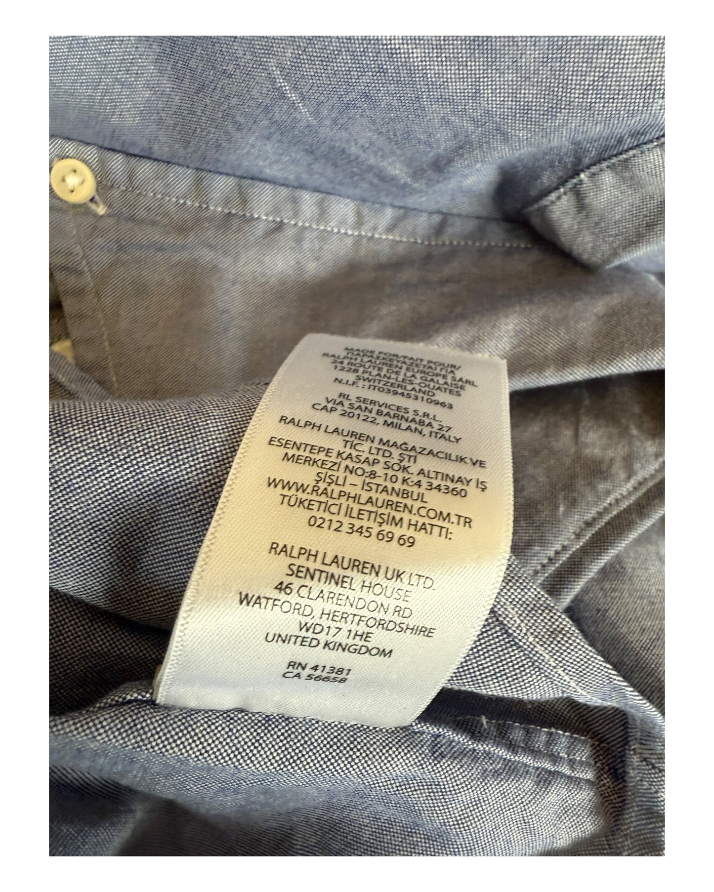 Polo Ralph Lauren Hemd blau Größe M