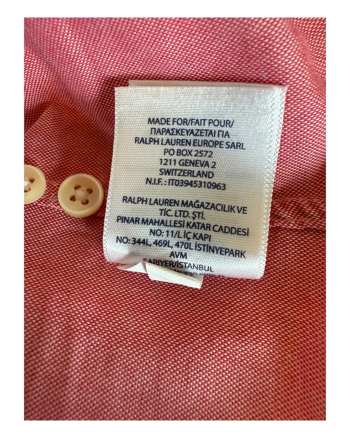 Polo Ralph Lauren Oxfordhemd rot Größe L