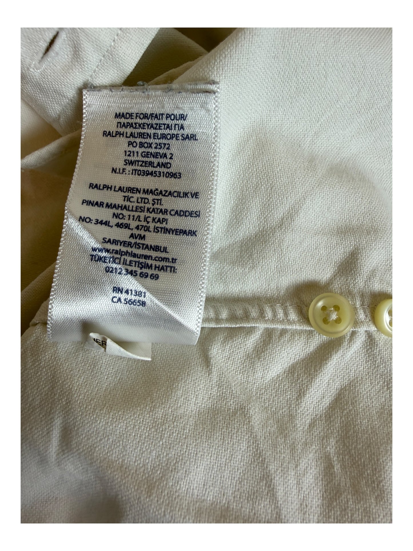 Polo Ralph Lauren Oxford Bluse weiß Größe M