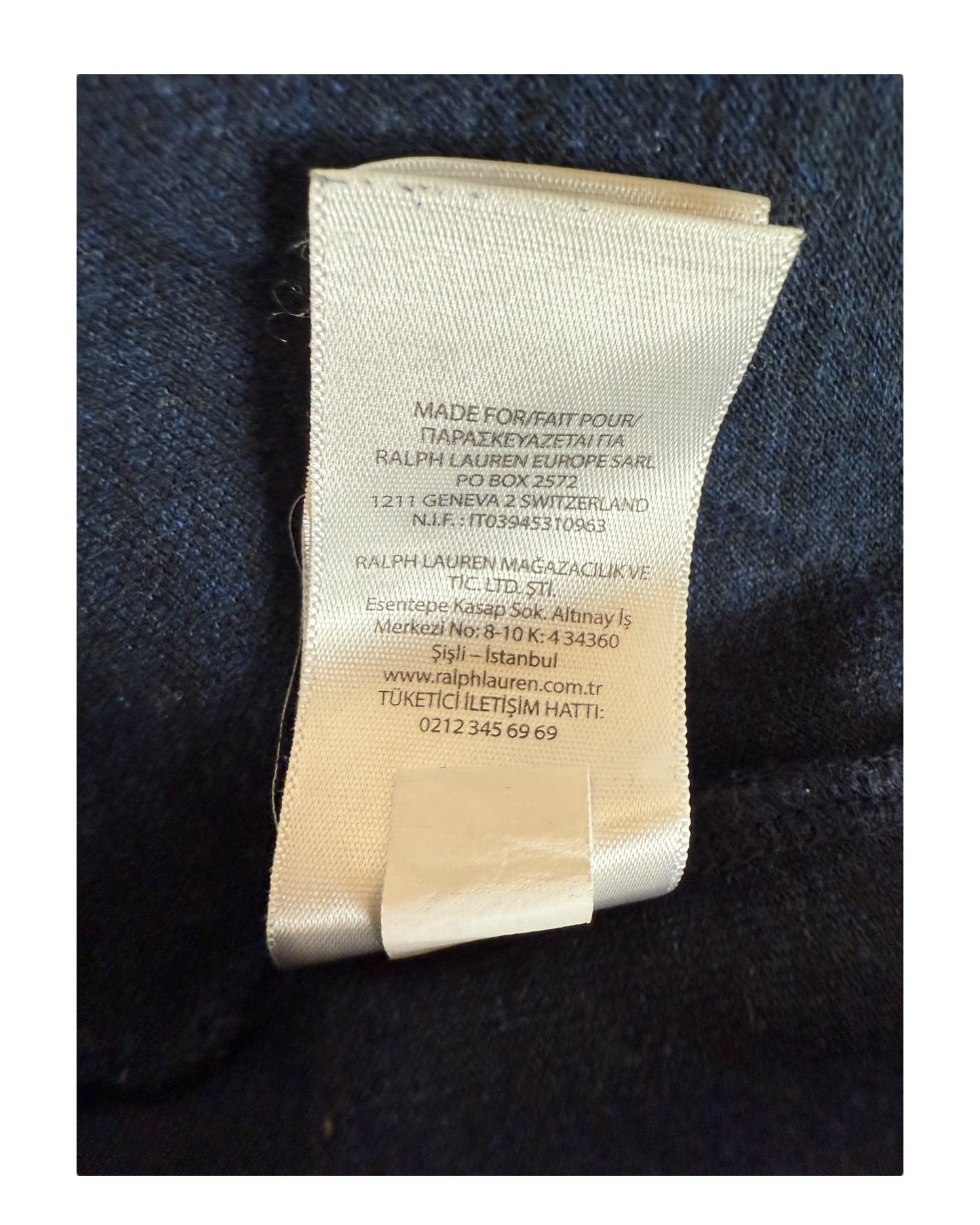 Polo Ralph Lauren Poloshirt marineblau meliert Größe M