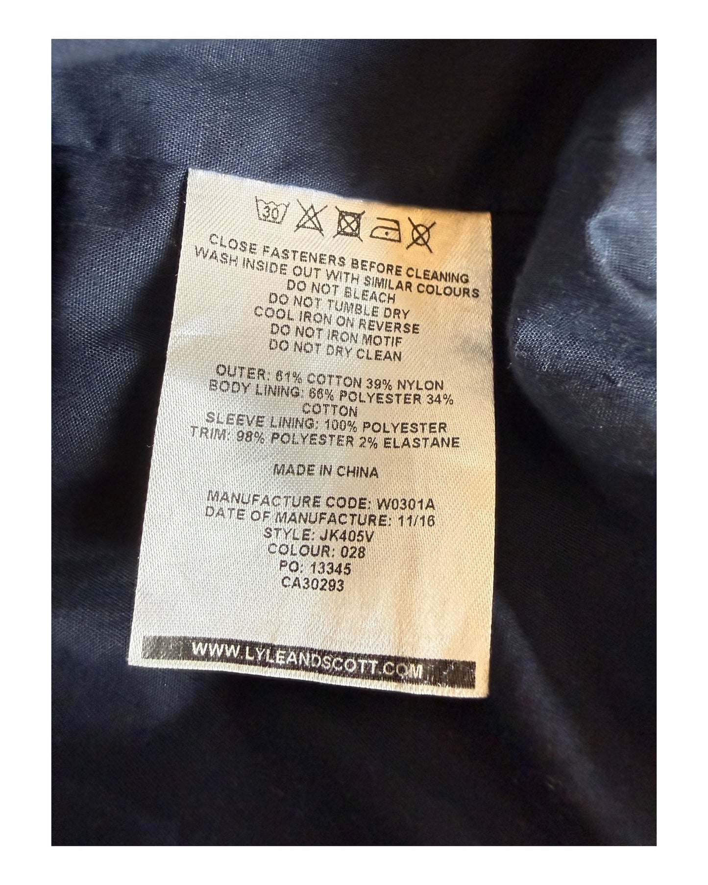 Lyle and Scott Bomberjacke khaki Größe M