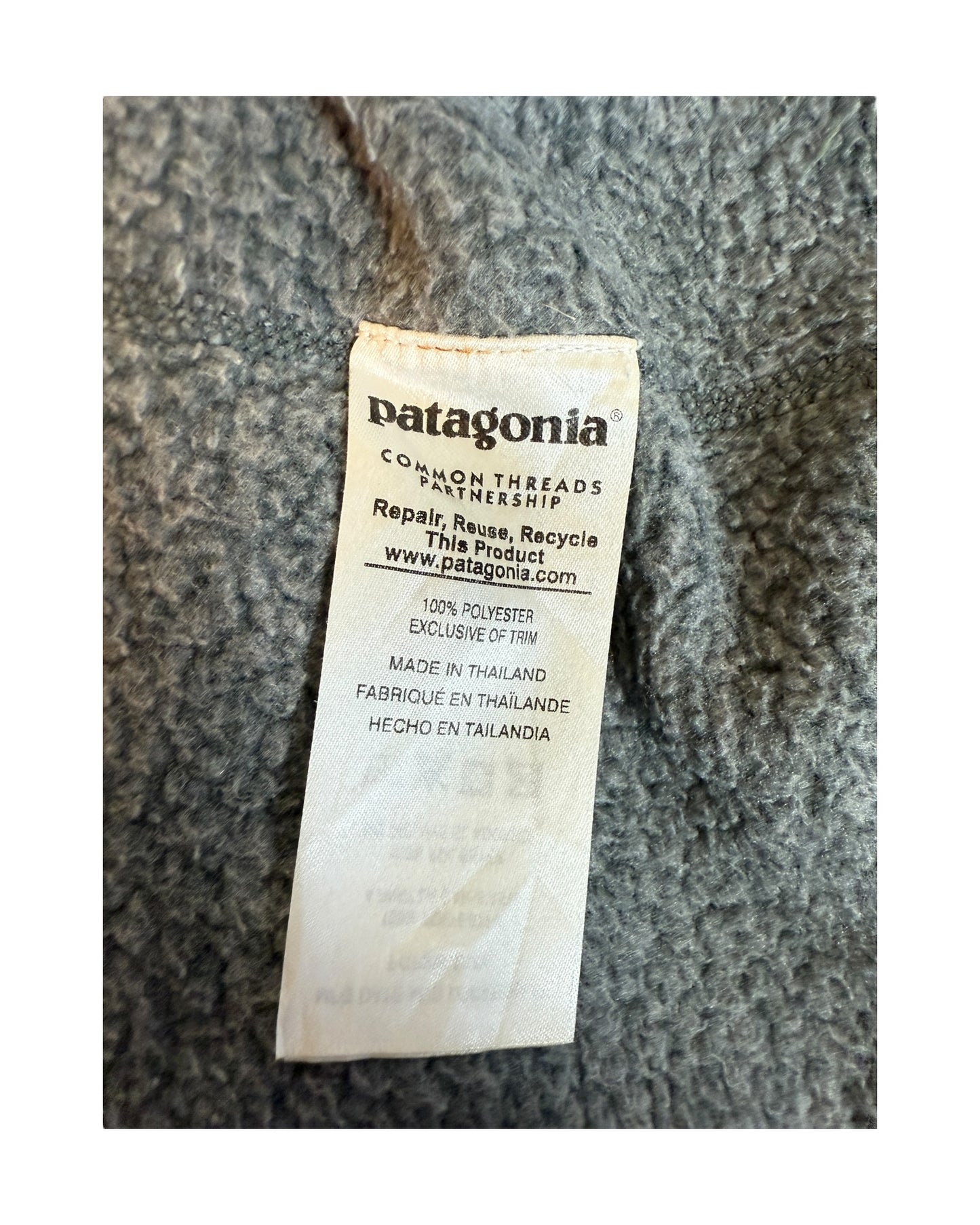 Patagonia Fleece Half Zip Pullover grau Größe L