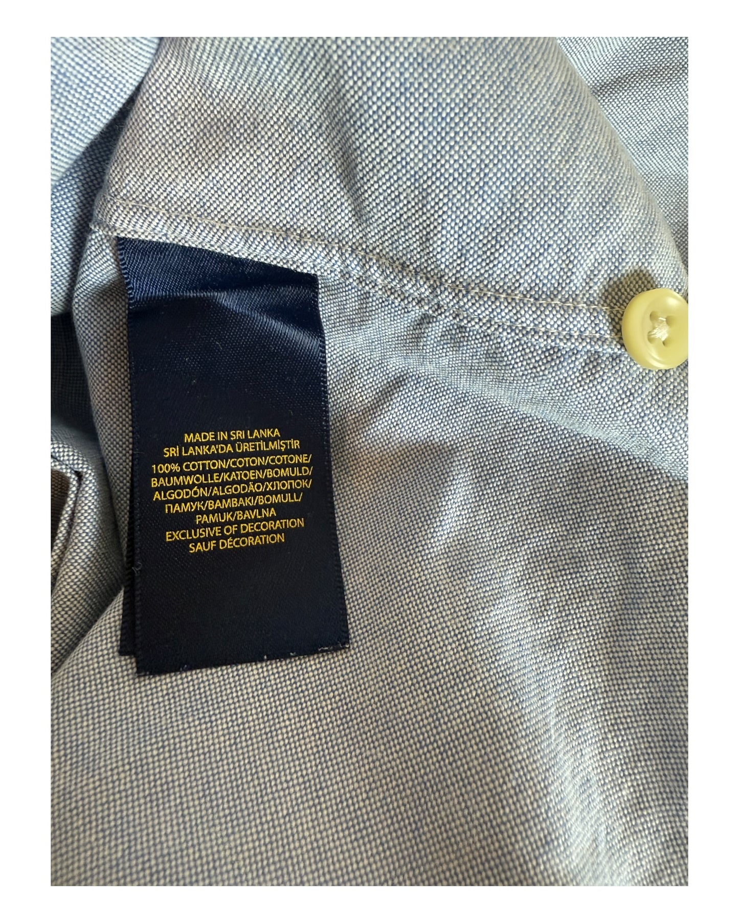 Polo Ralph Lauren kurzärmlige Bluse hellblau Größe S