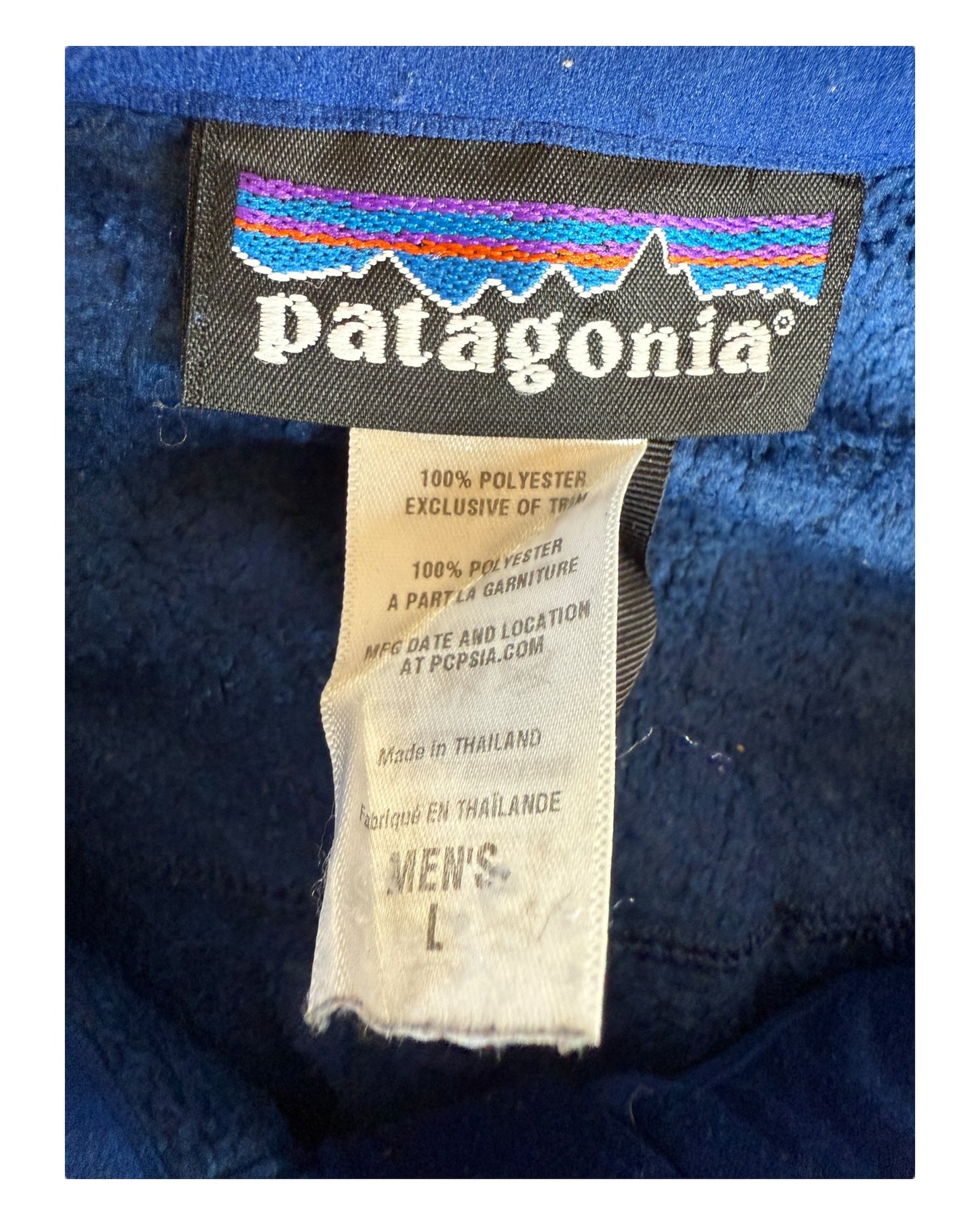 Patagonia Fleece Half Zip Pullover blau Größe L