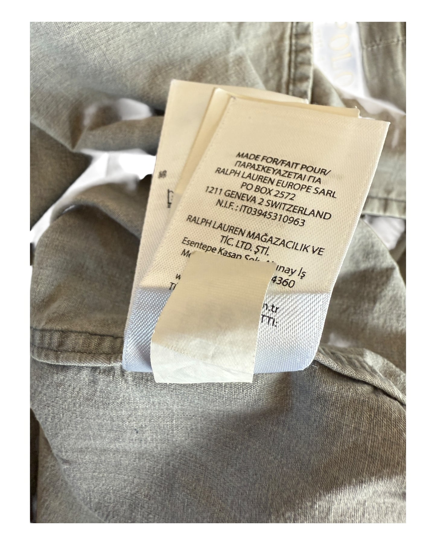 Polo Ralph Lauren Hemd grau Größe M