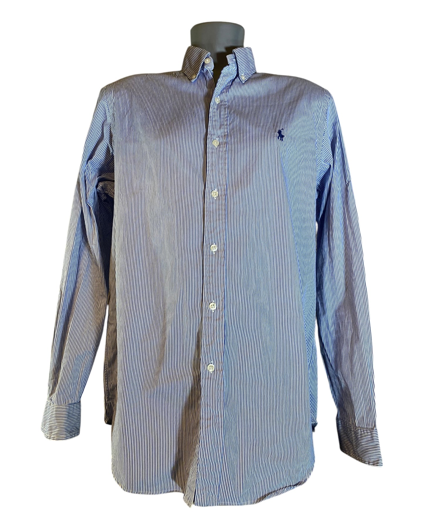 Polo Ralph Lauren shirt blue white striped size M
