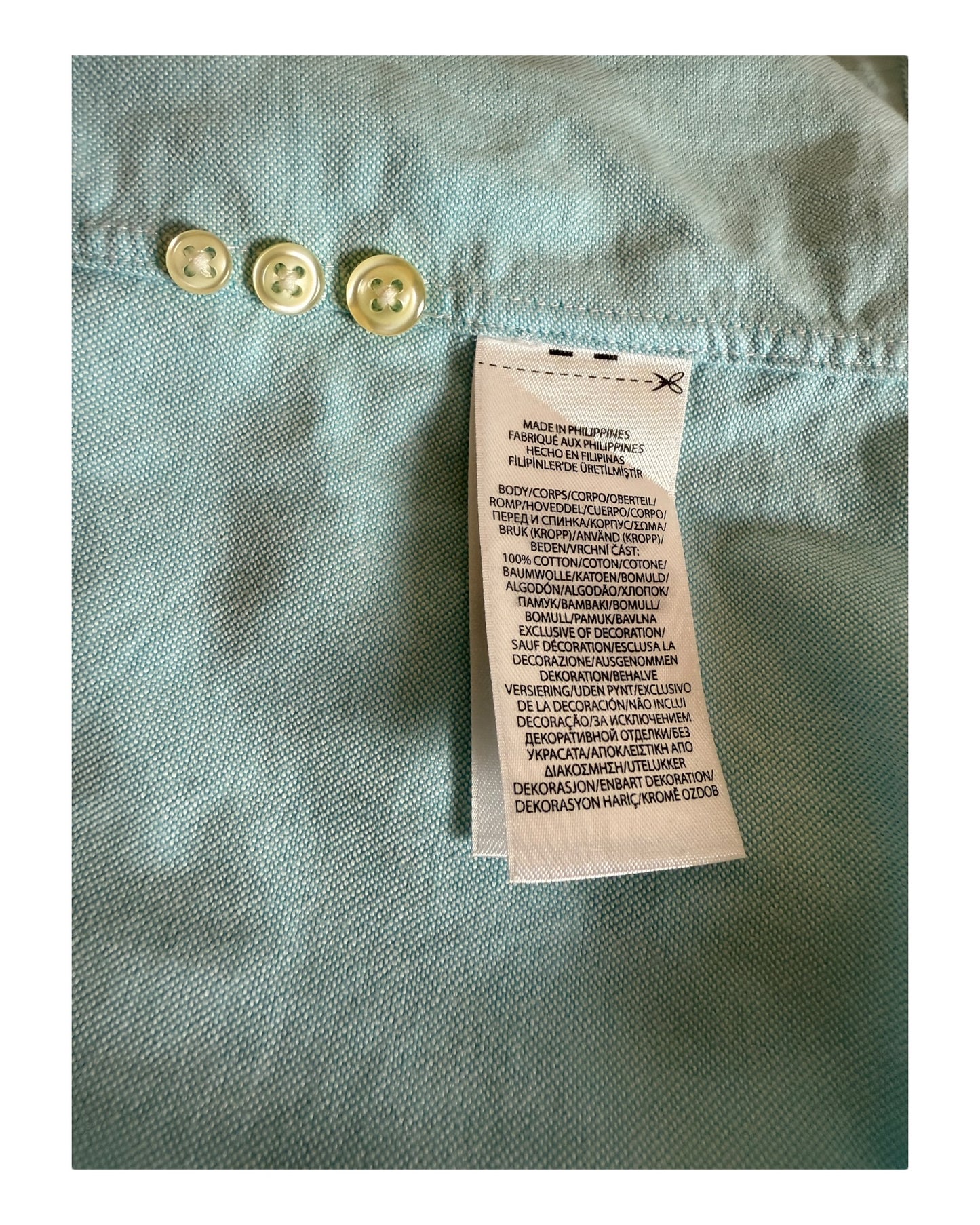 Polo Ralph Lauren Oxfordhemd türkis Größe L