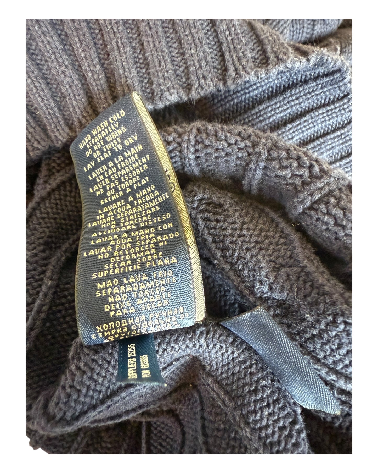 Polo Ralph Lauren Zopfmuster Pullover marineblau Größe S